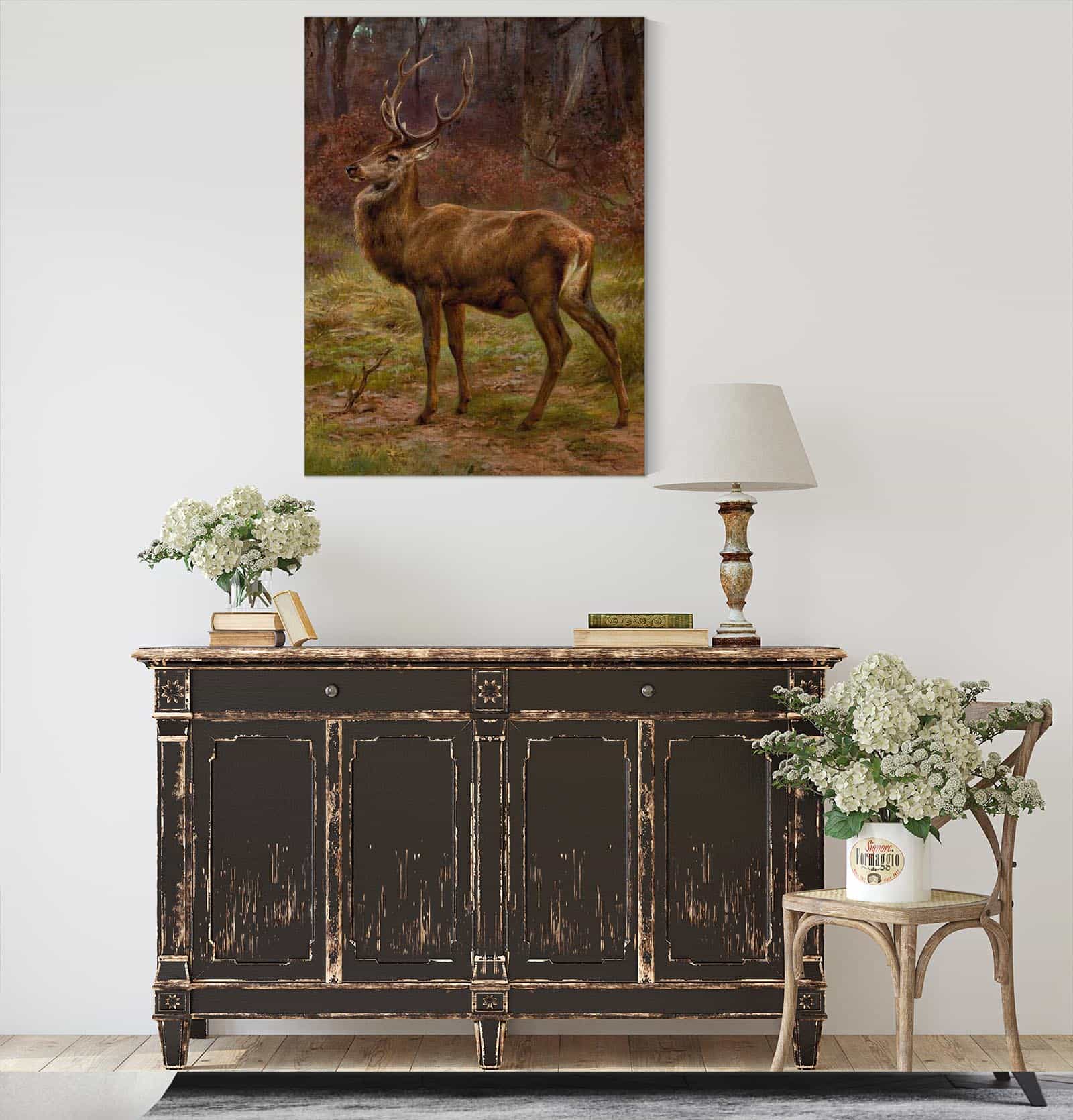 Stag In An Autumn Landscape by Rosa Bonheur - Image 4