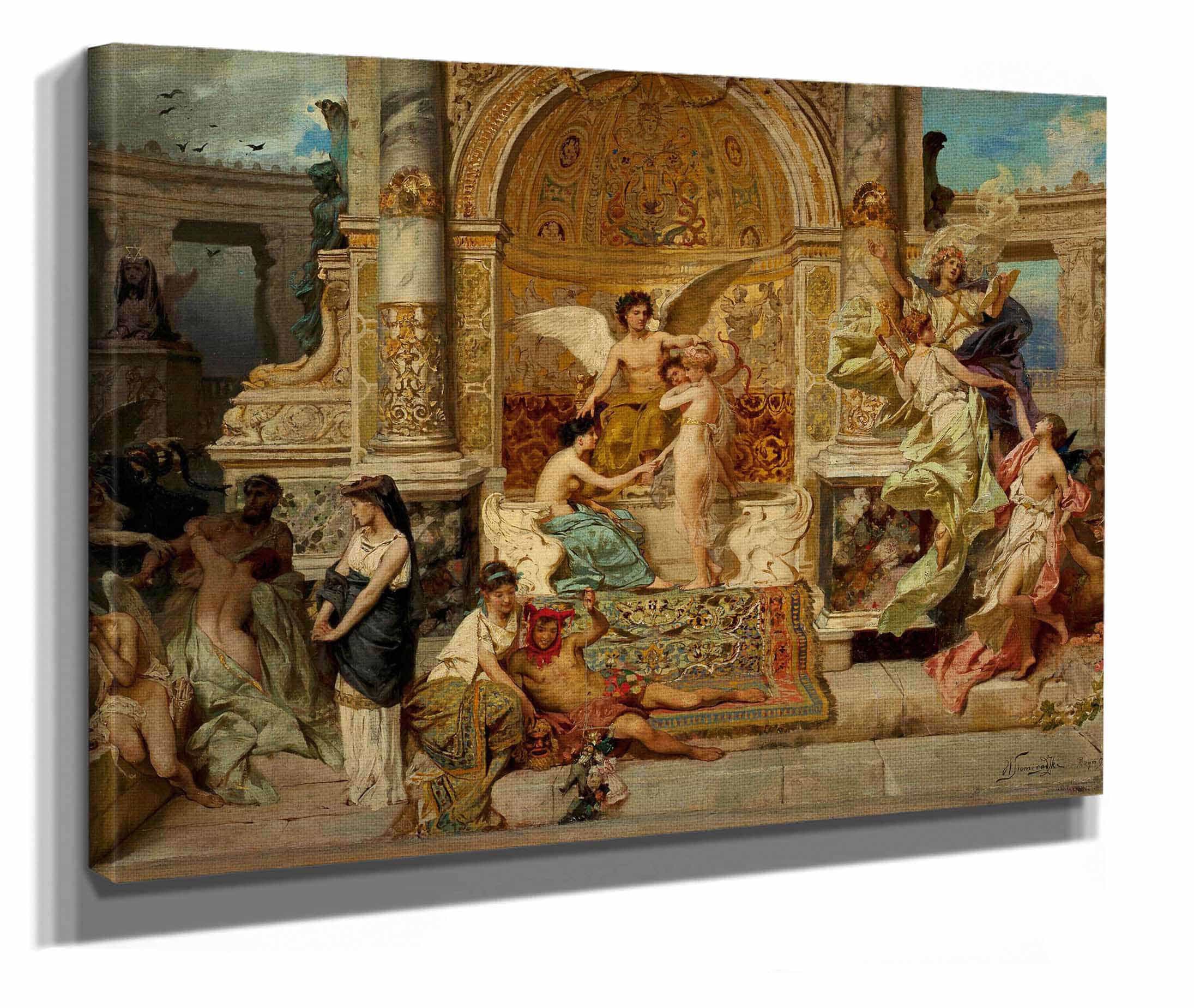 Stage Curtain In The Krakow Theatre Sketch by Henryk Siemiradzki - Image 2