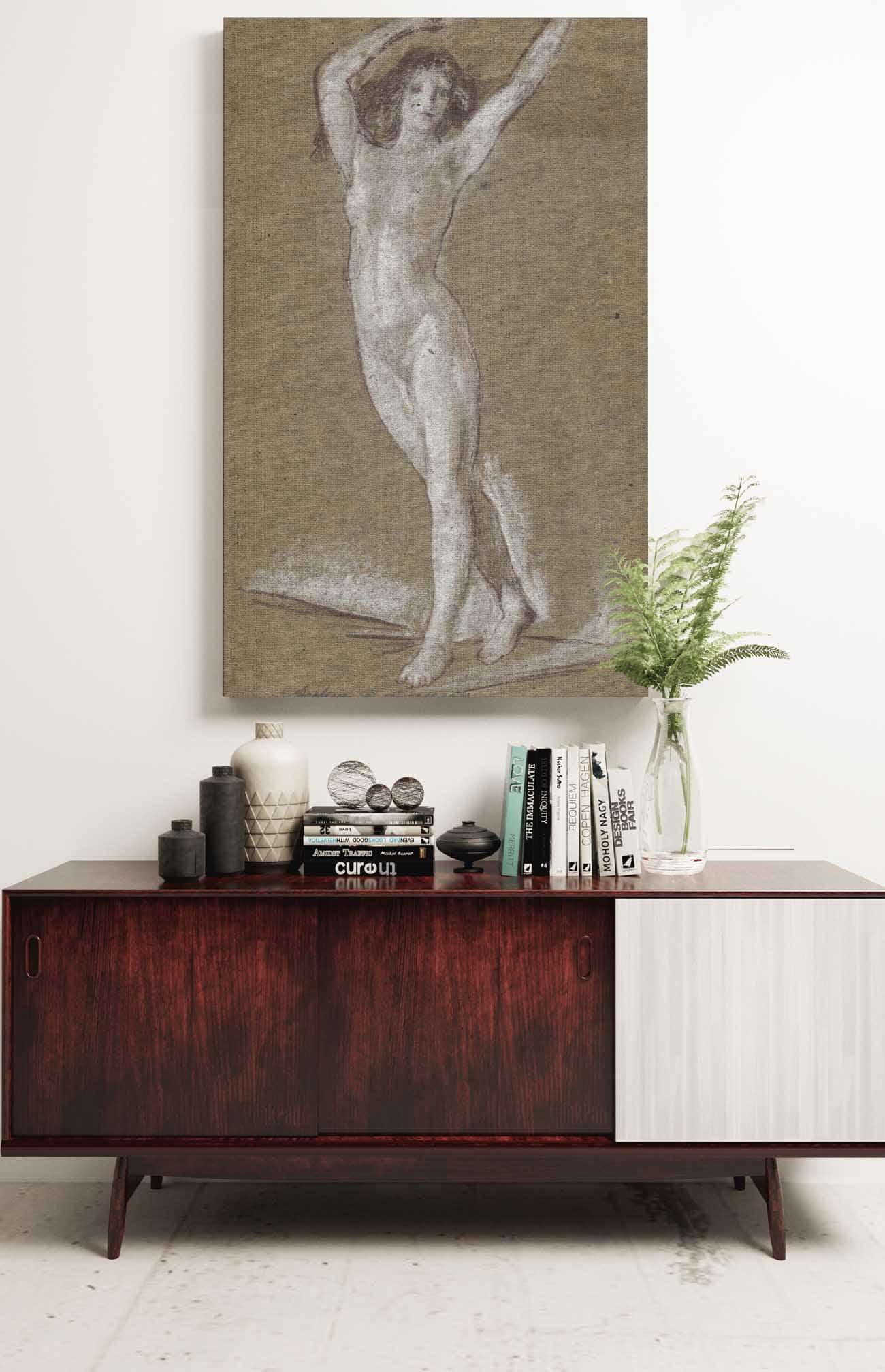 Standing Female Nude   by Arthur Bowen Davies - Image 2