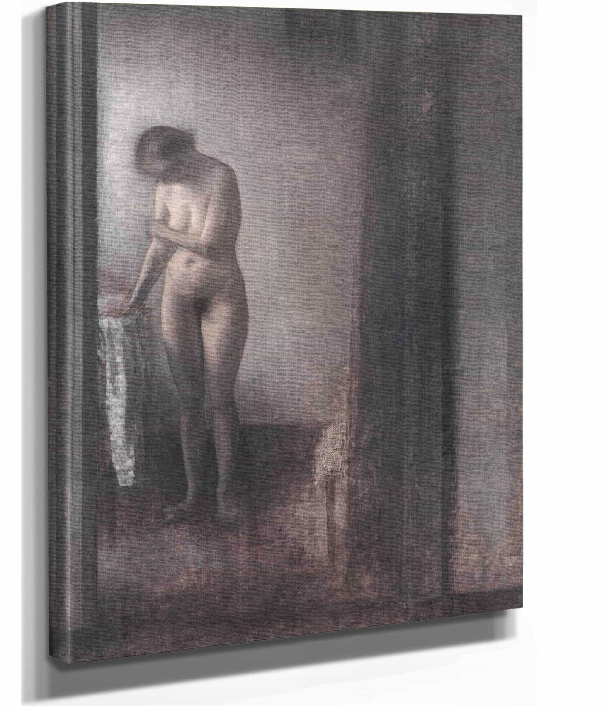 Standing Female Nude by Vilhelm Hammershoi - Image 2