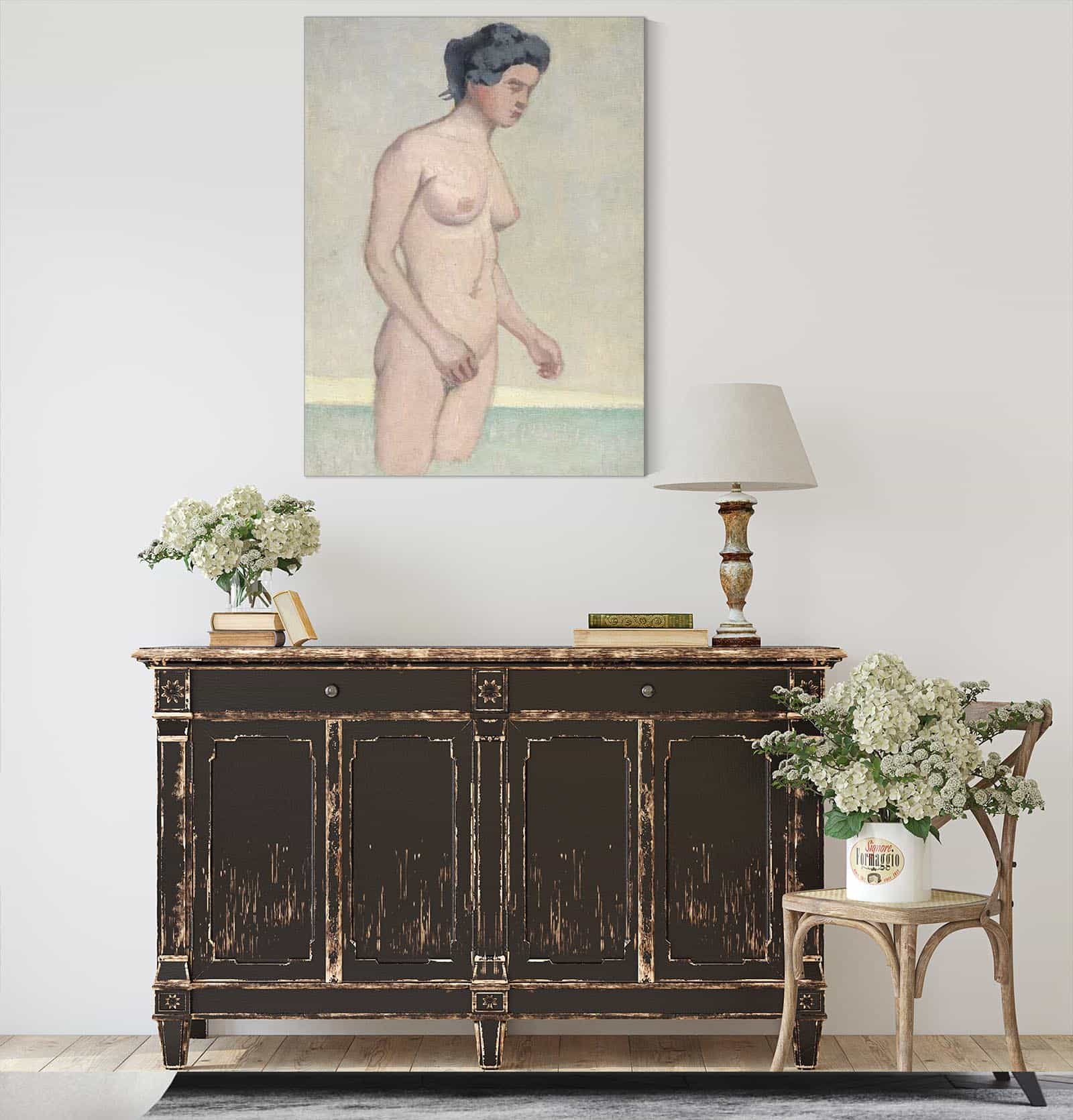 Standing Female Swimmer In Profile by Felix Vallotton - Image 4