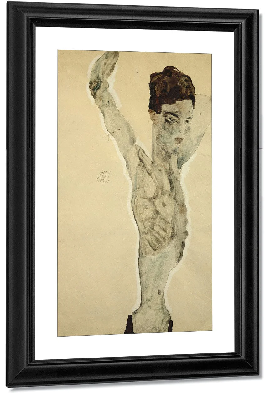 Standing Male Nude By Egon Schiele - Image 3