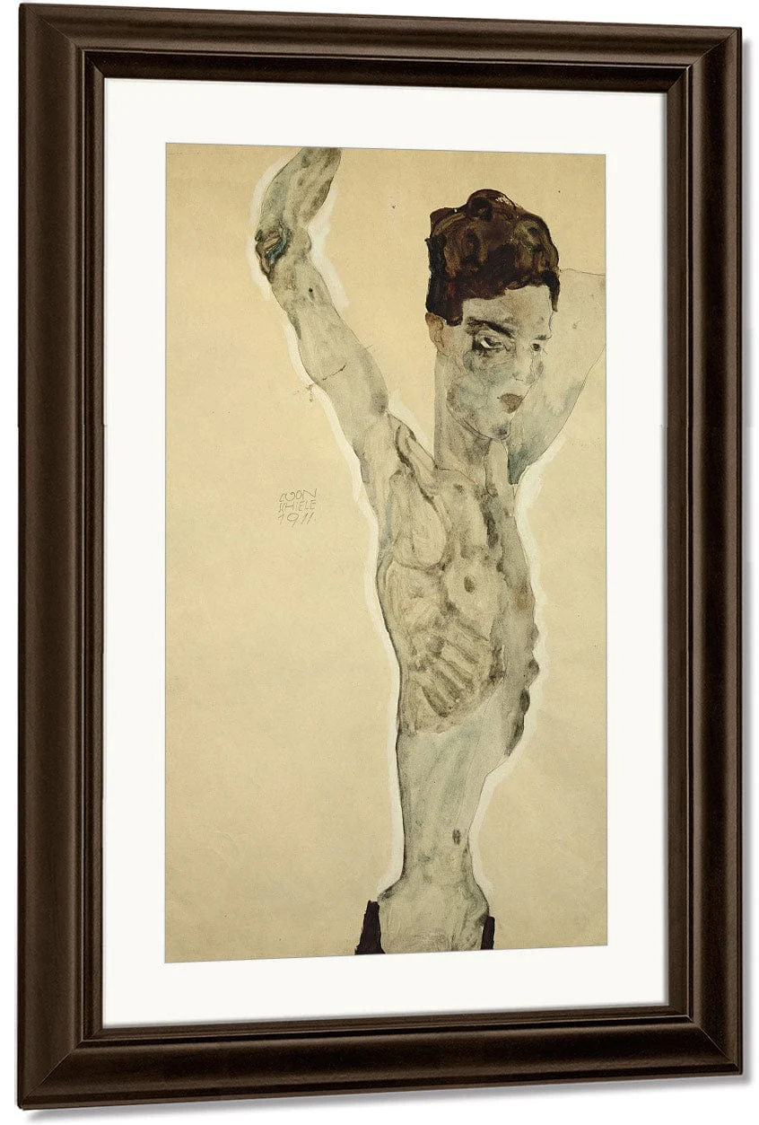 Standing Male Nude By Egon Schiele - Image 4