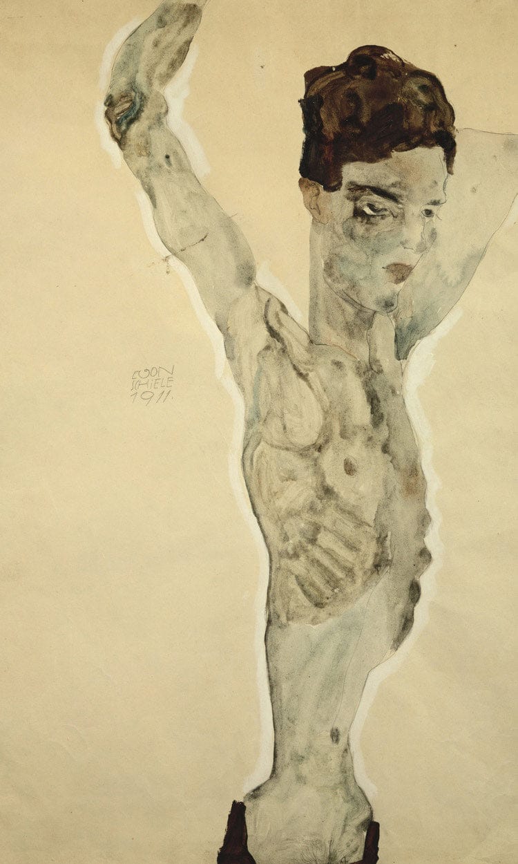 Standing Male Nude By Egon Schiele - Image 6