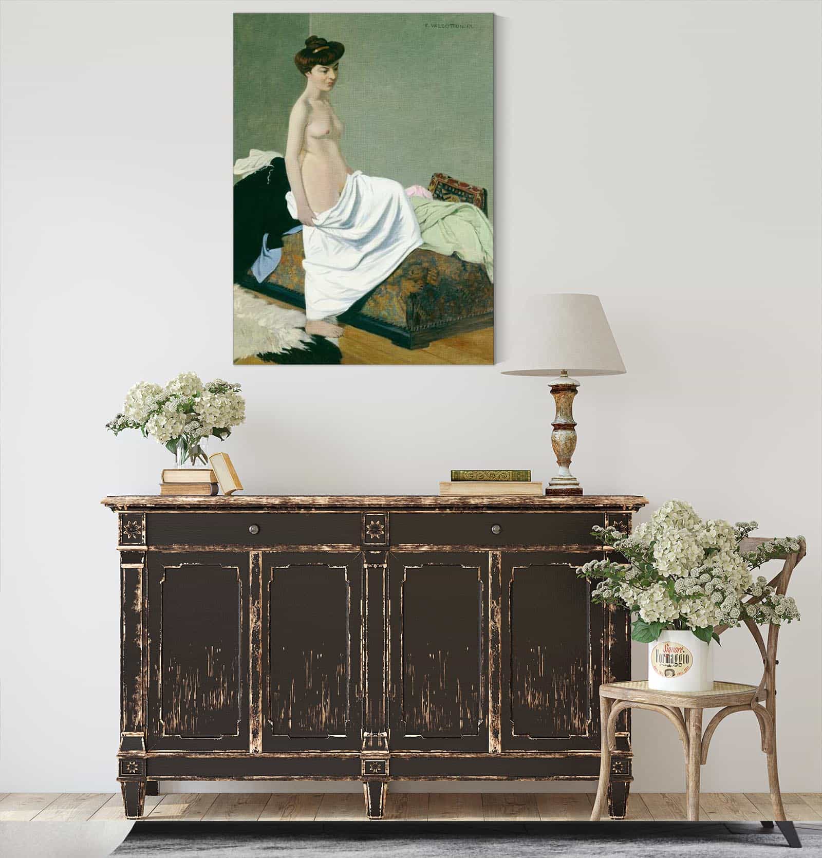 Standing Nude Holding Gown On Her Knee by Felix Vallotton - Image 4