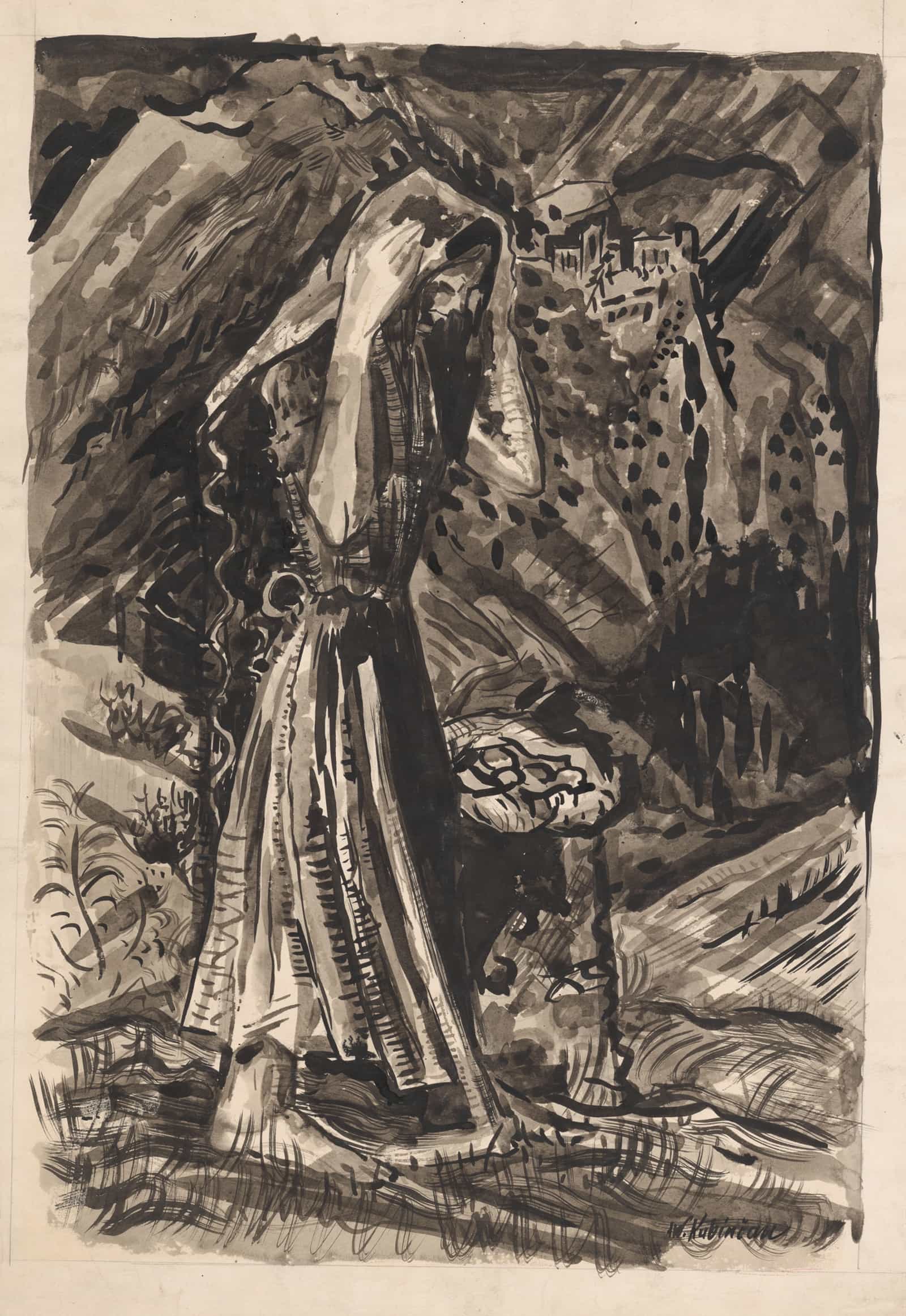 Standing Woman With A Bag Of Potatoes by Arnold Peter Weisz Kubincan - Image 4