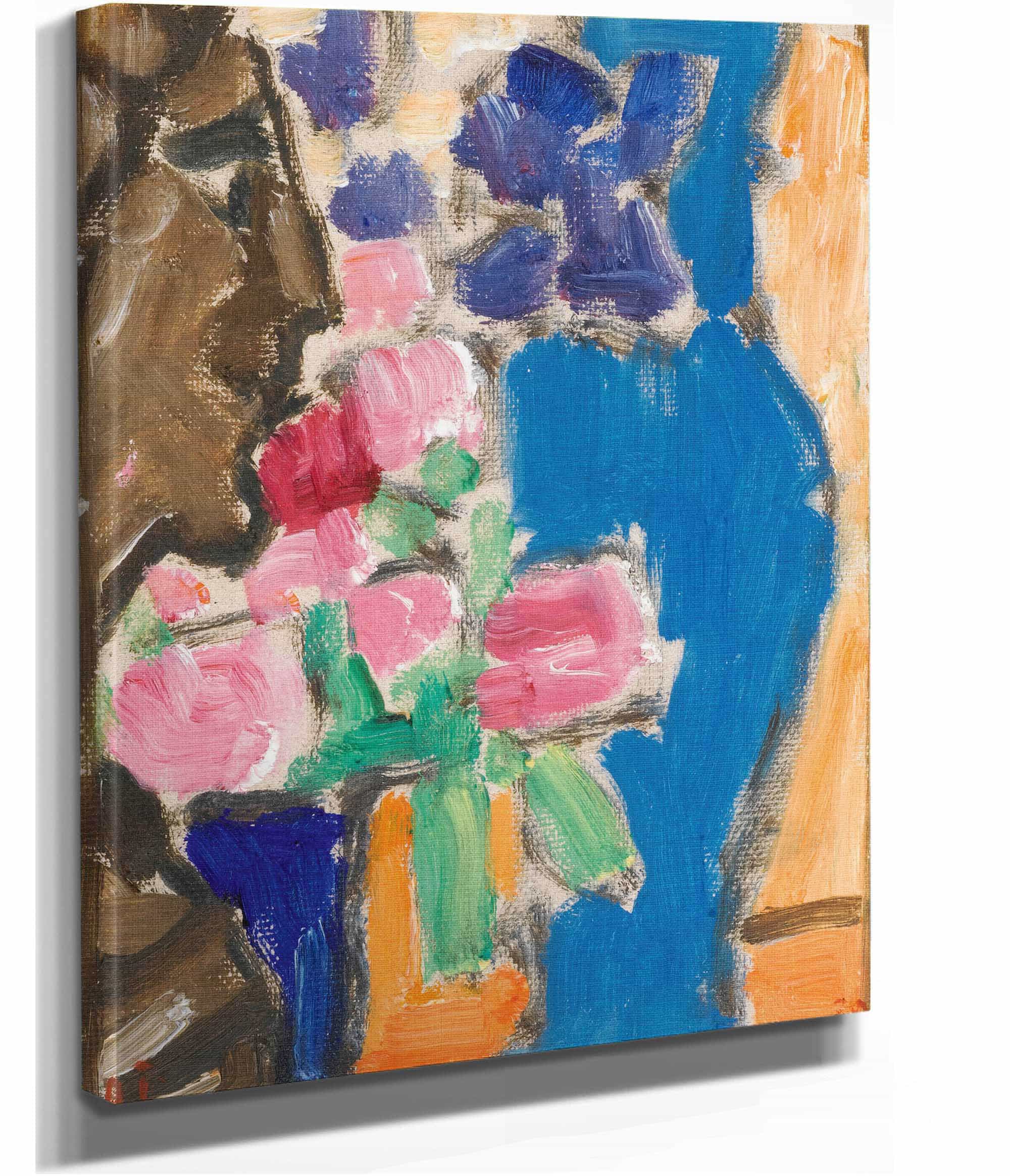 Still Life Flower Still Life With Vase And Figure Semi Profile by Alexej Von Jawlensky - Image 2