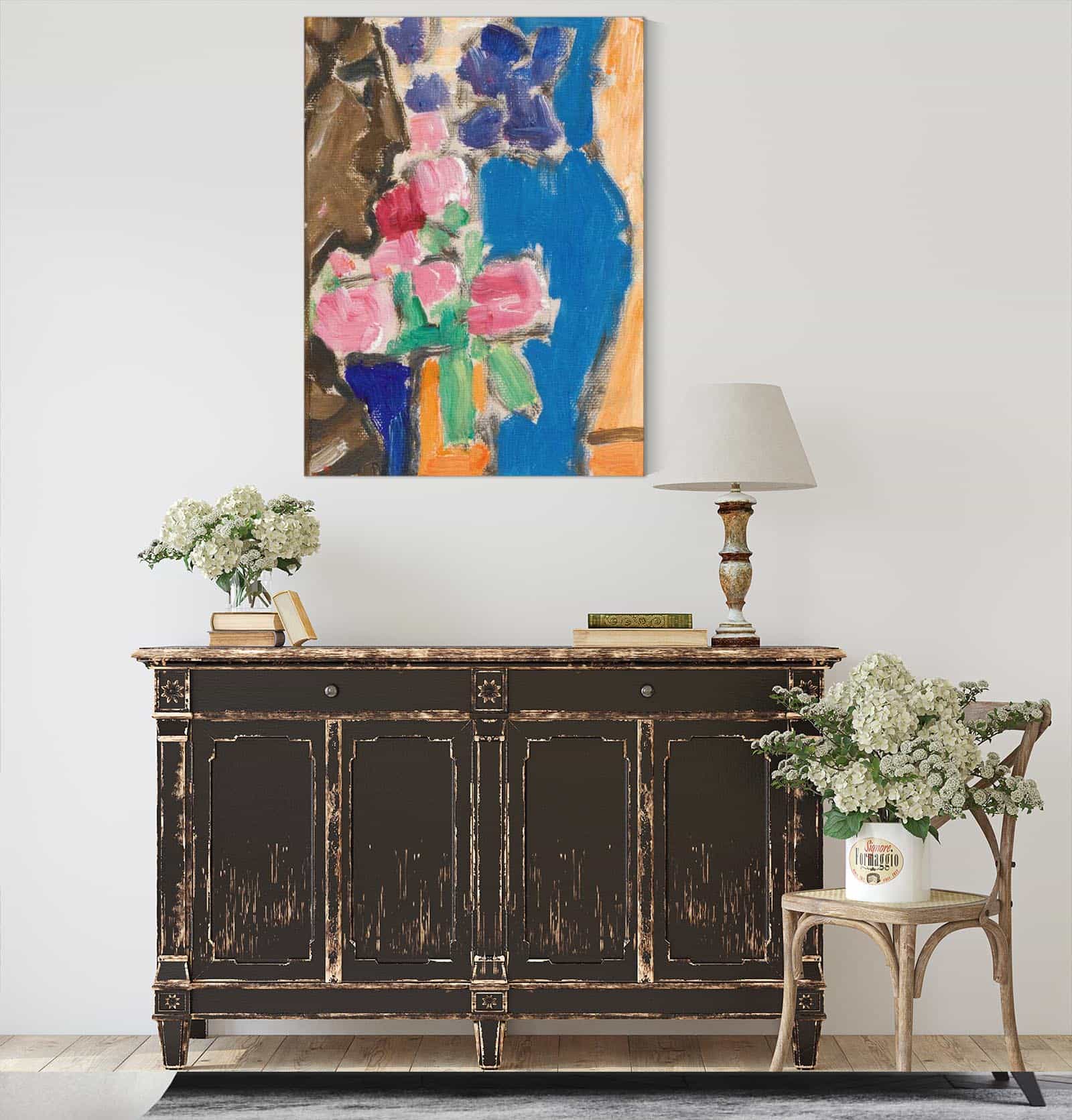 Still Life Flower Still Life With Vase And Figure Semi Profile by Alexej Von Jawlensky - Image 4