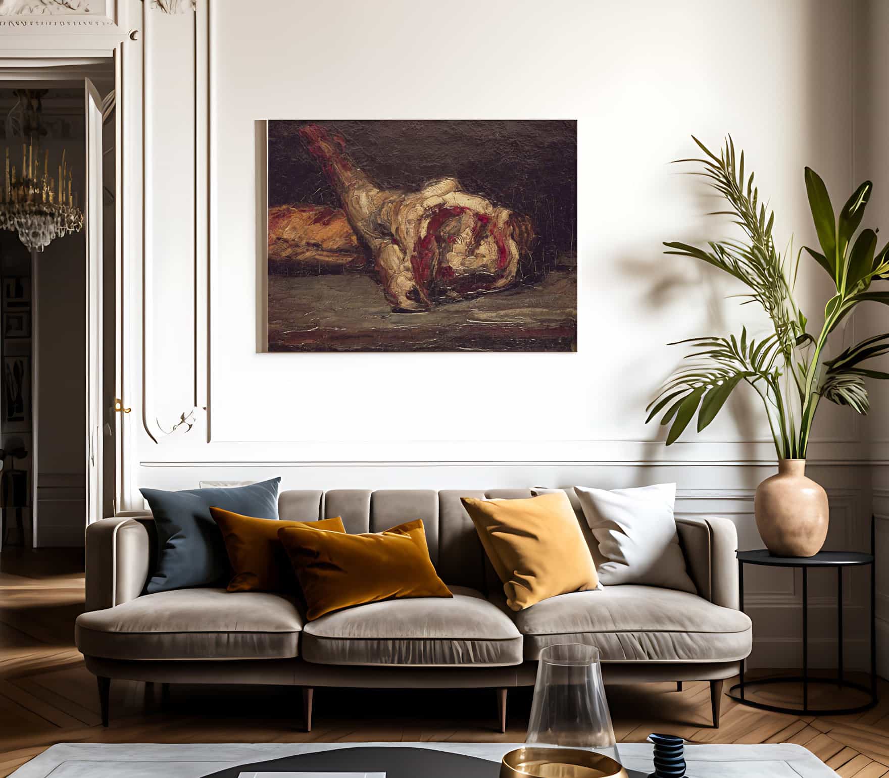 Still Life Of A Leg Of Mutton And Bread 1 By Paul Cezanne - Image 3
