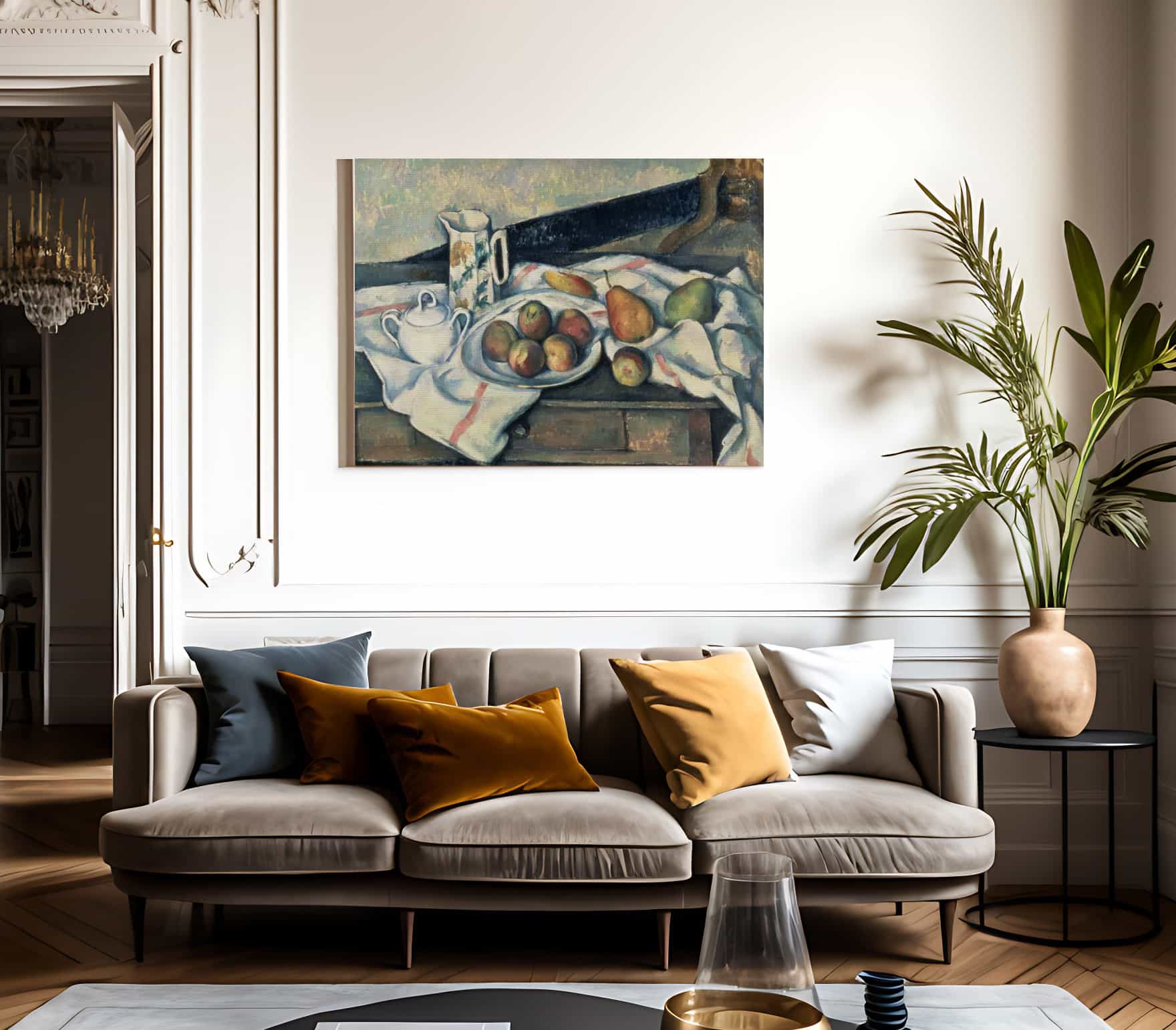 Still Life Of Peaches And Pears By Paul Cezanne - Image 3