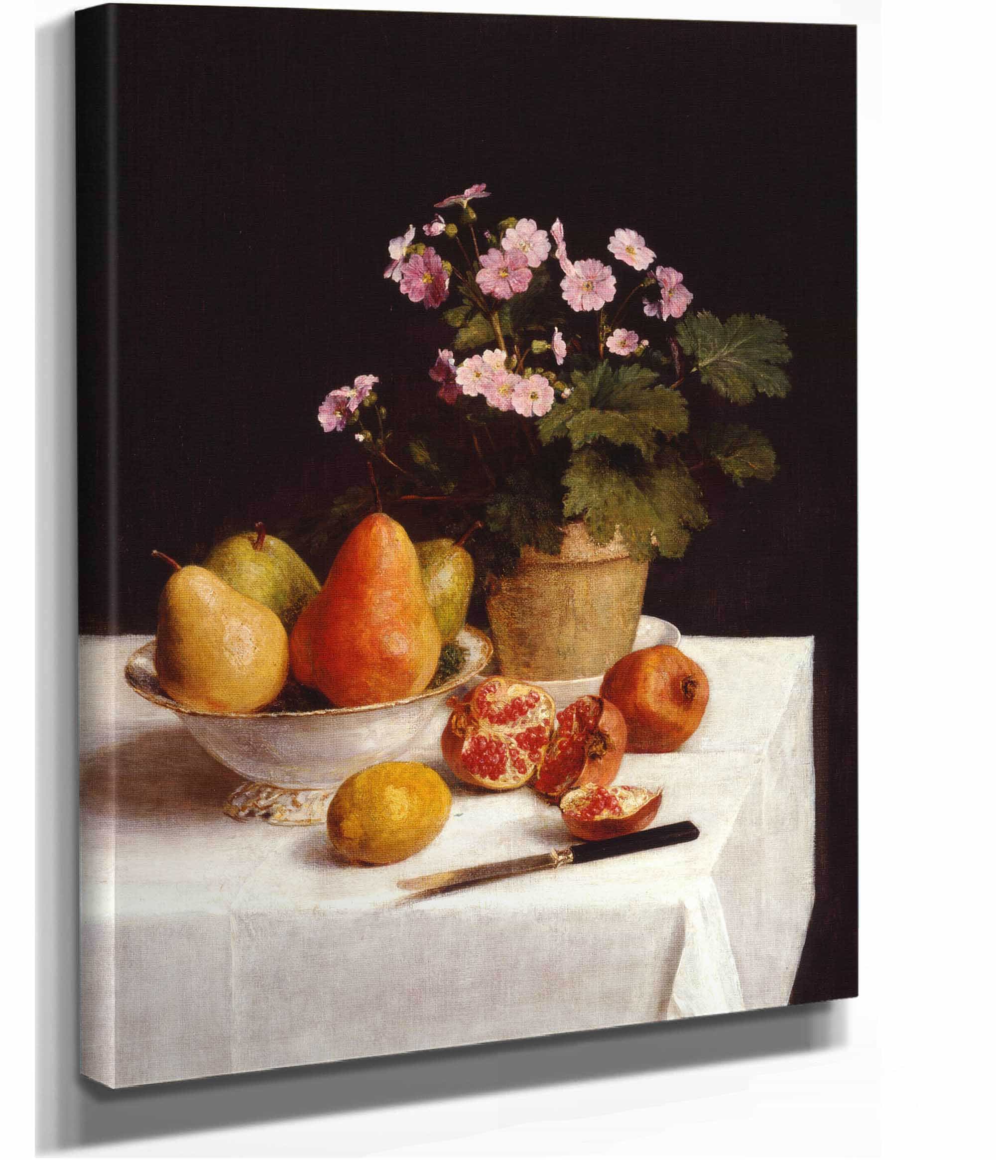 Still Life Primroses Pears And Promenates by Henri Fantin Latour - Image 2