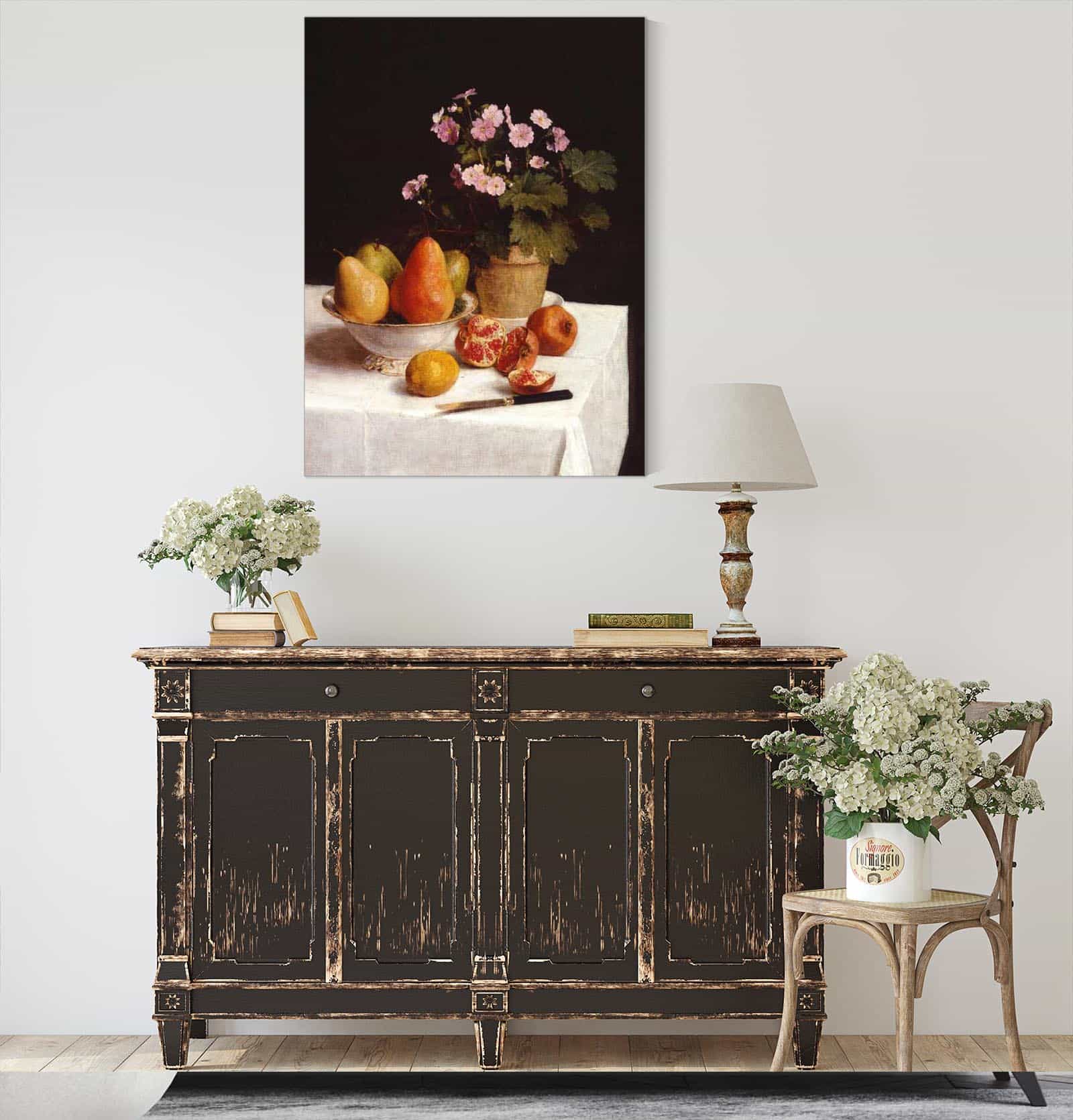 Still Life Primroses Pears And Promenates by Henri Fantin Latour - Image 4