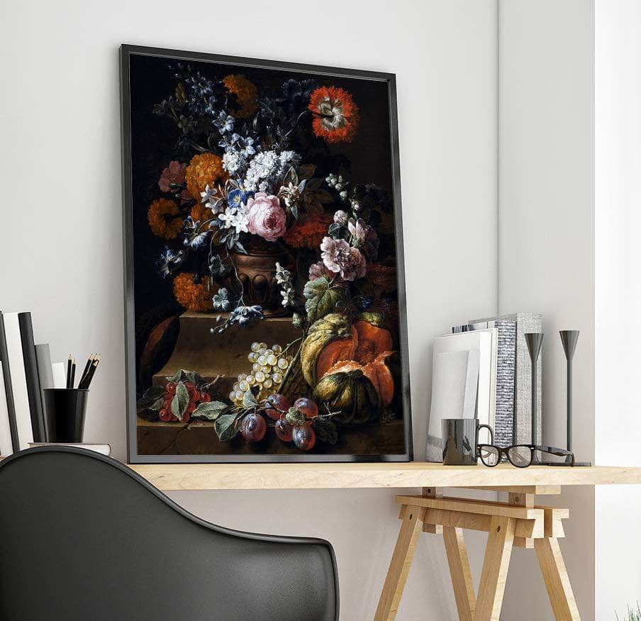 Still Life Various Flowers In A Vase Painting Gaspar Verbruggen Canvas Art - Image 4