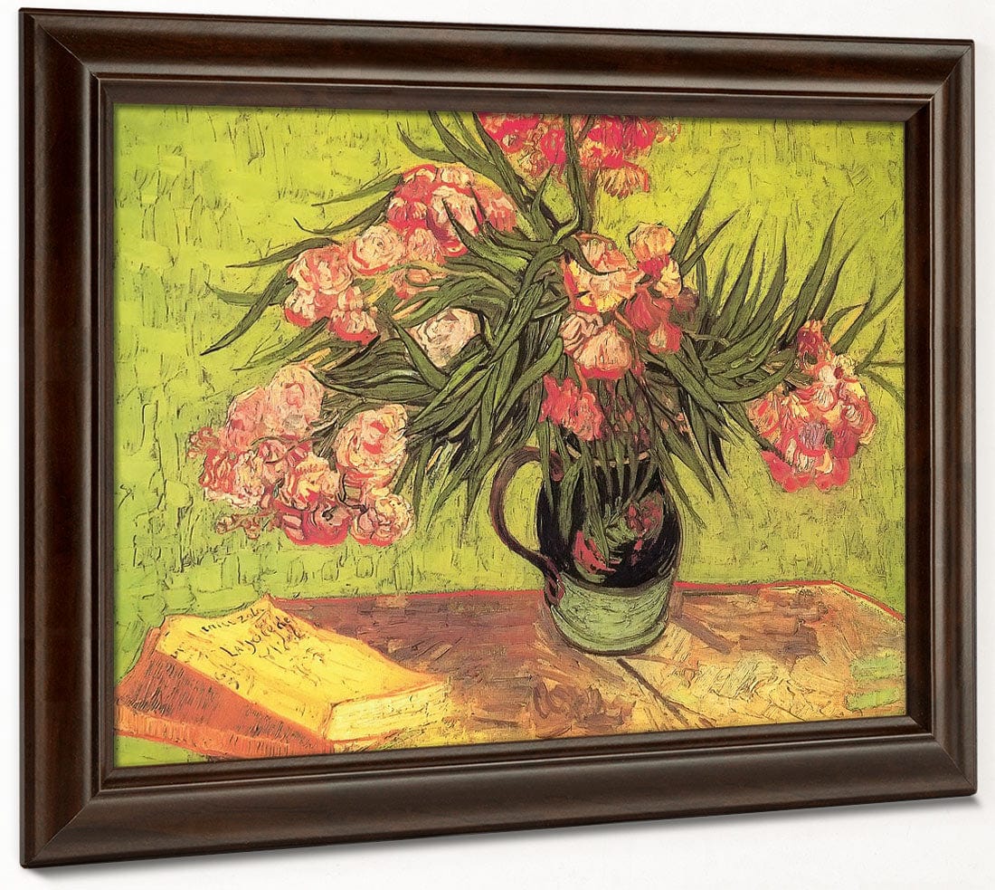 Still Life Vase With Oleanders And Books By Vincent Van Gogh - Image 6