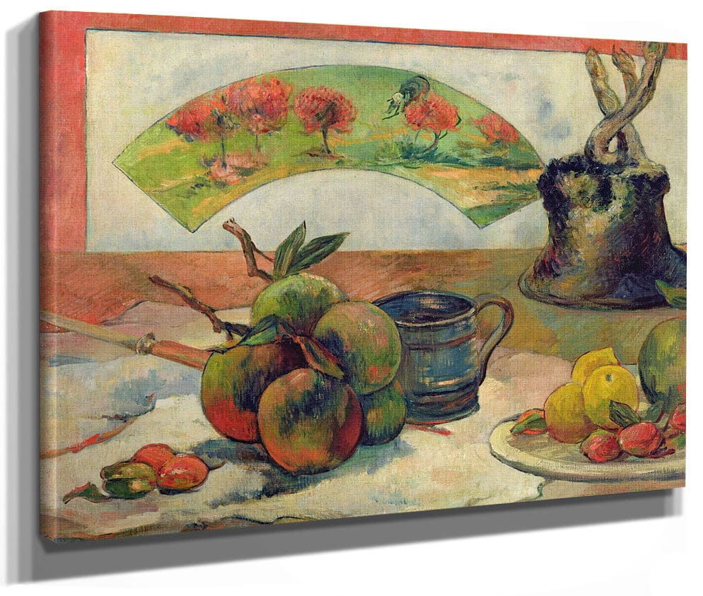 Still Life With A Fan By Paul Gauguin