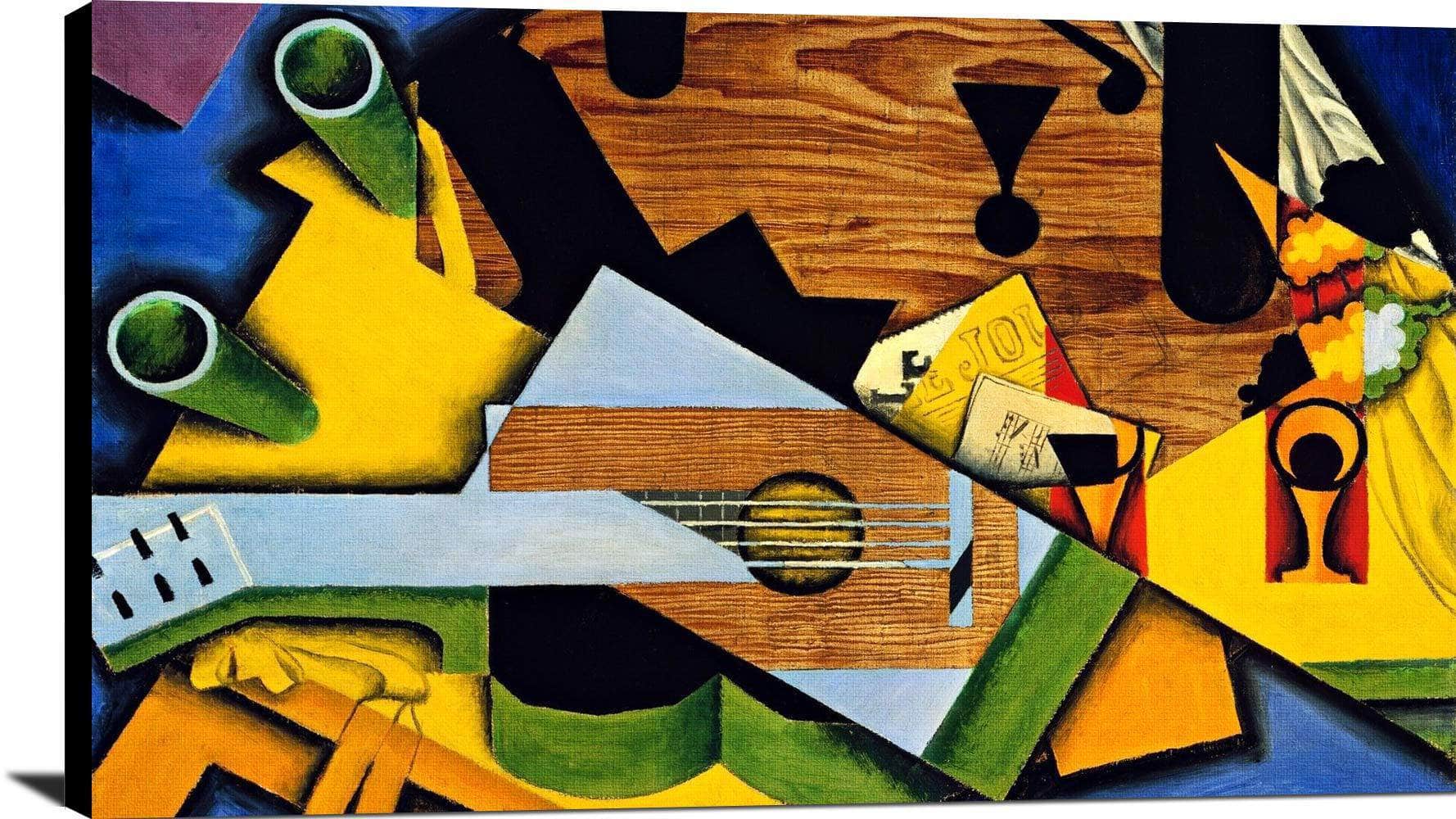 Still Life With A Guitar Painting Juan Gris Canvas Art - Image 2