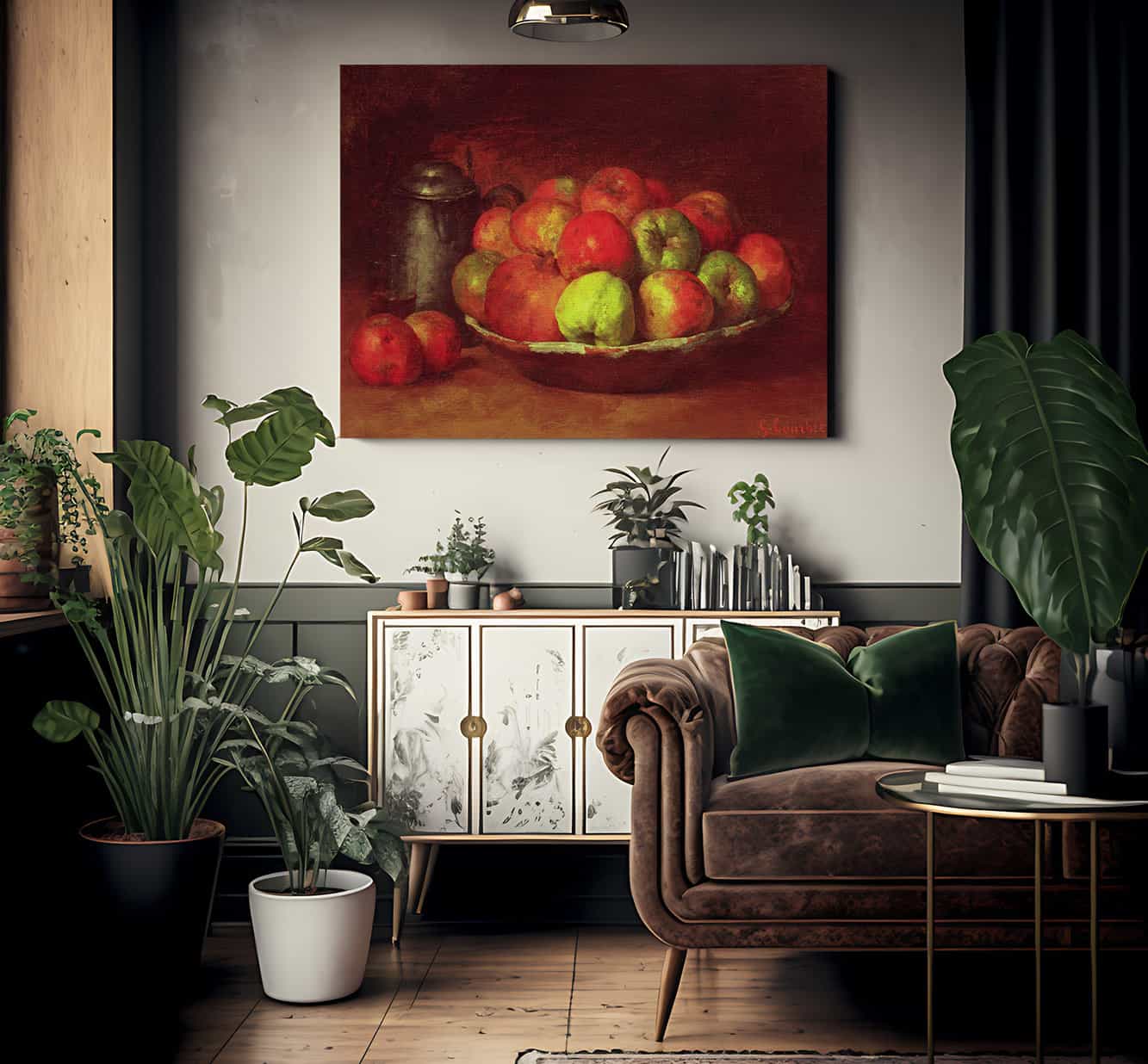 Still Life With Apples And A Pomegranate By Jean Desire Gustave Courbet - Image 2