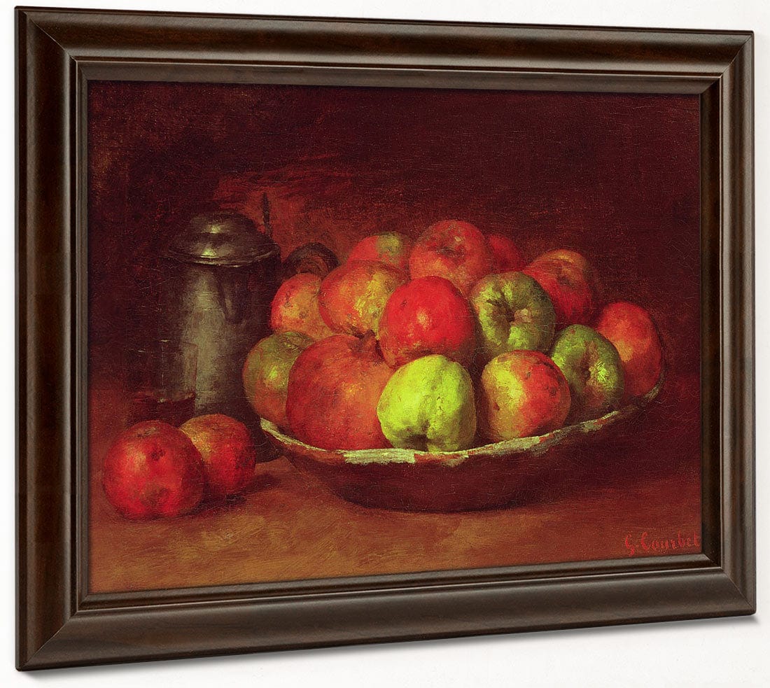 Still Life With Apples And A Pomegranate By Jean Desire Gustave Courbet - Image 6