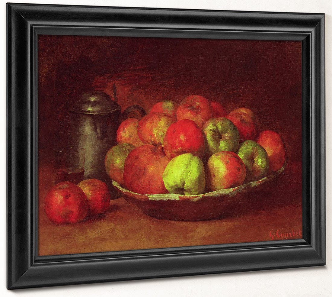Still Life With Apples And A Pomegranate By Jean Desire Gustave Courbet - Image 8