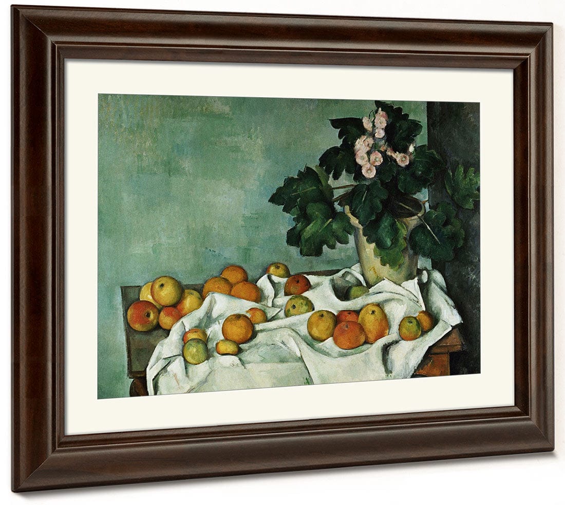 Still Life With Apples And A Pot Of Primroses By Paul Cezanne - Image 5