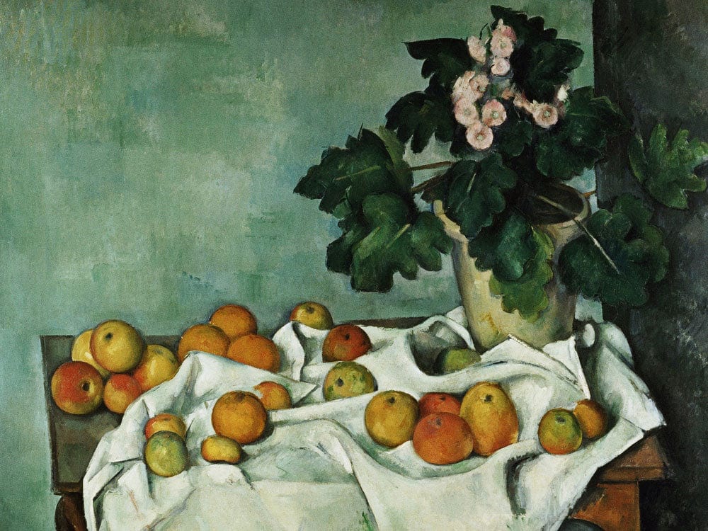 Still Life With Apples And A Pot Of Primroses By Paul Cezanne - Image 7