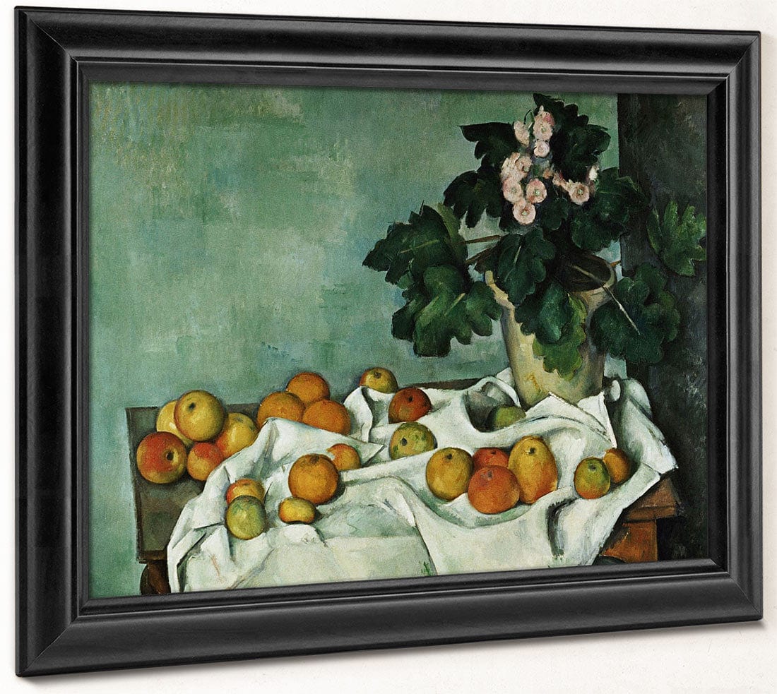 Still Life With Apples And A Pot Of Primroses By Paul Cezanne - Image 8