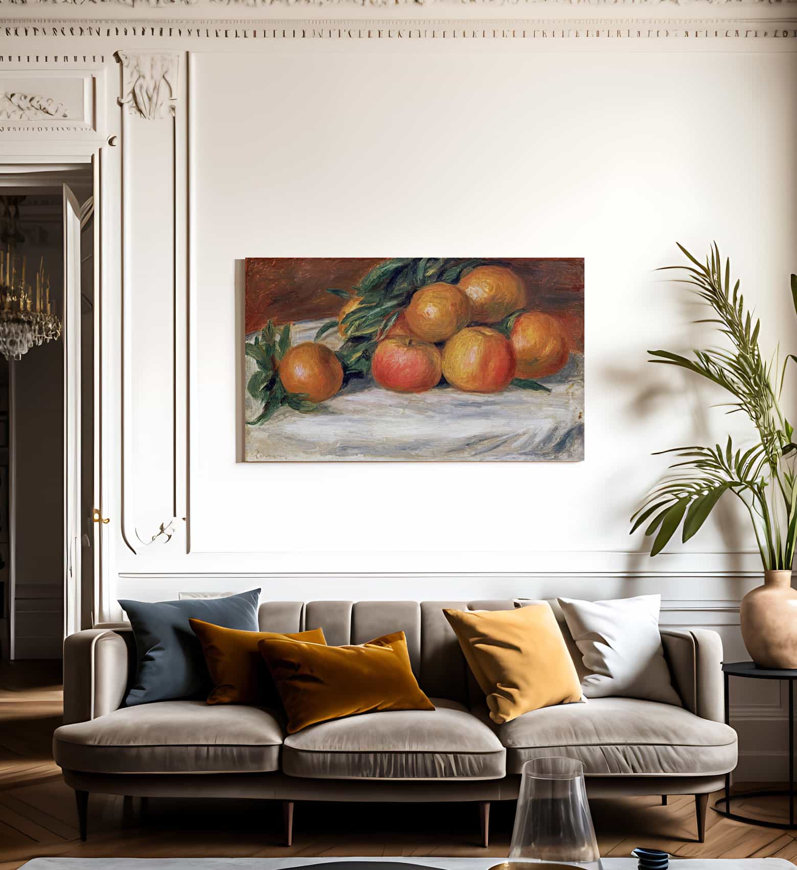 Still Life With Apples And Oranges By Pierre Auguste Renoir - Image 3