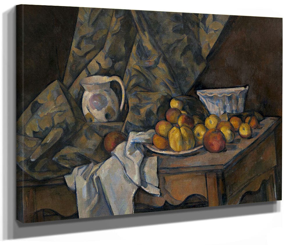 Still Life With Apples And Peaches By Paul Cezanne