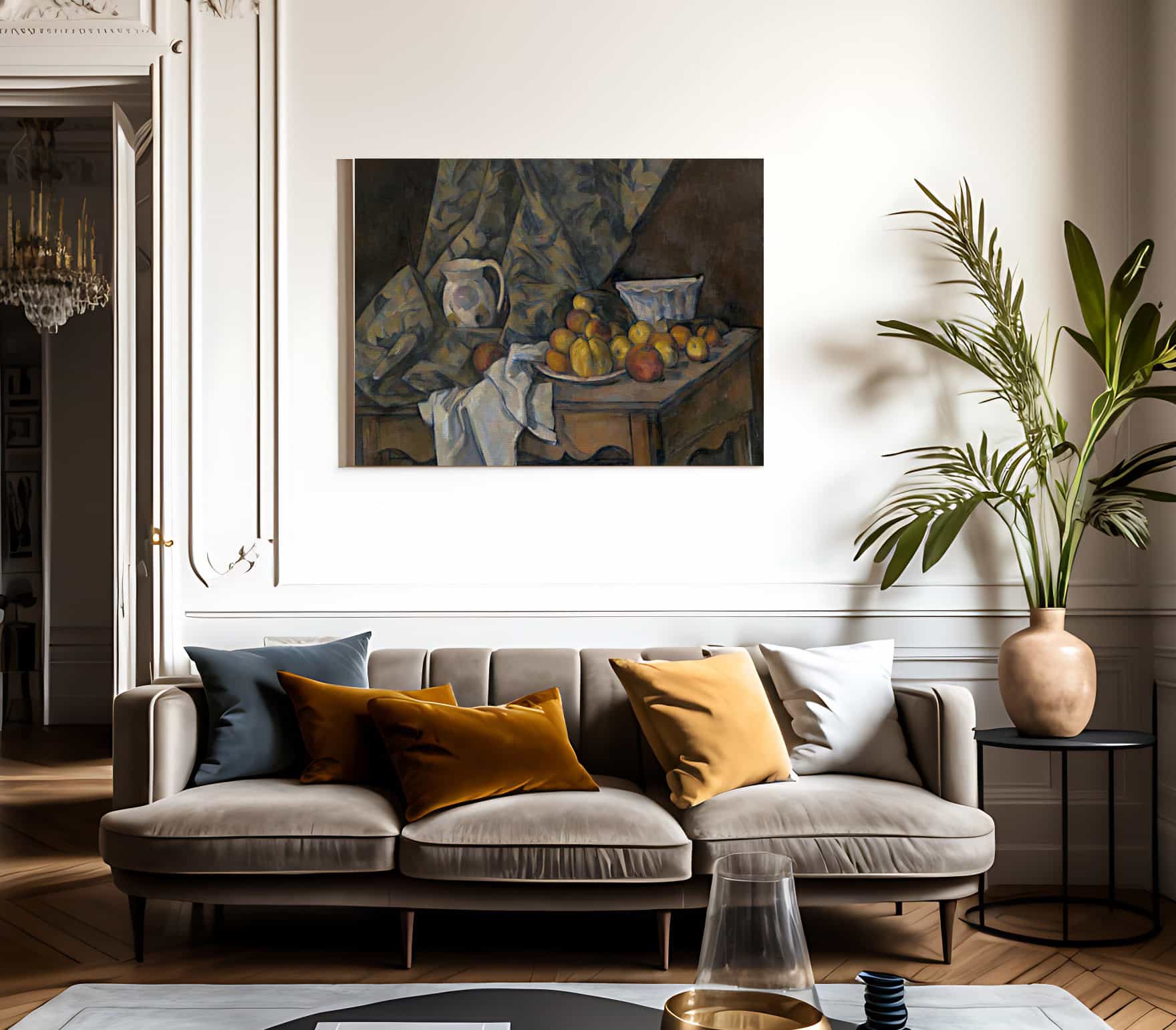 Still Life With Apples And Peaches By Paul Cezanne - Image 3