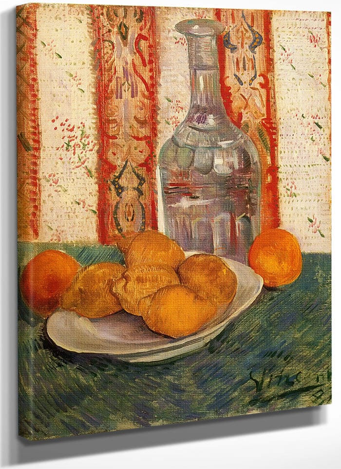 Still Life With Carafe And Lemons By Vincent Van Gogh