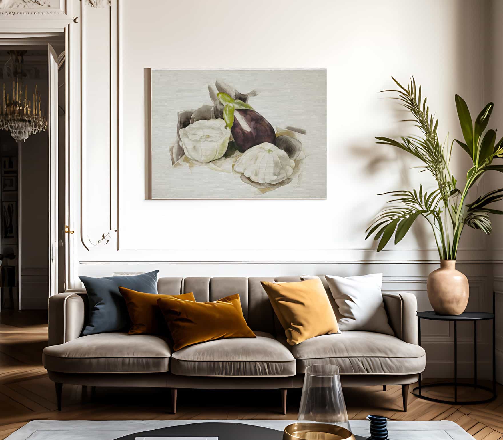 Still Life With Eggplant And Summer Squash By Charles Demuth - Image 3