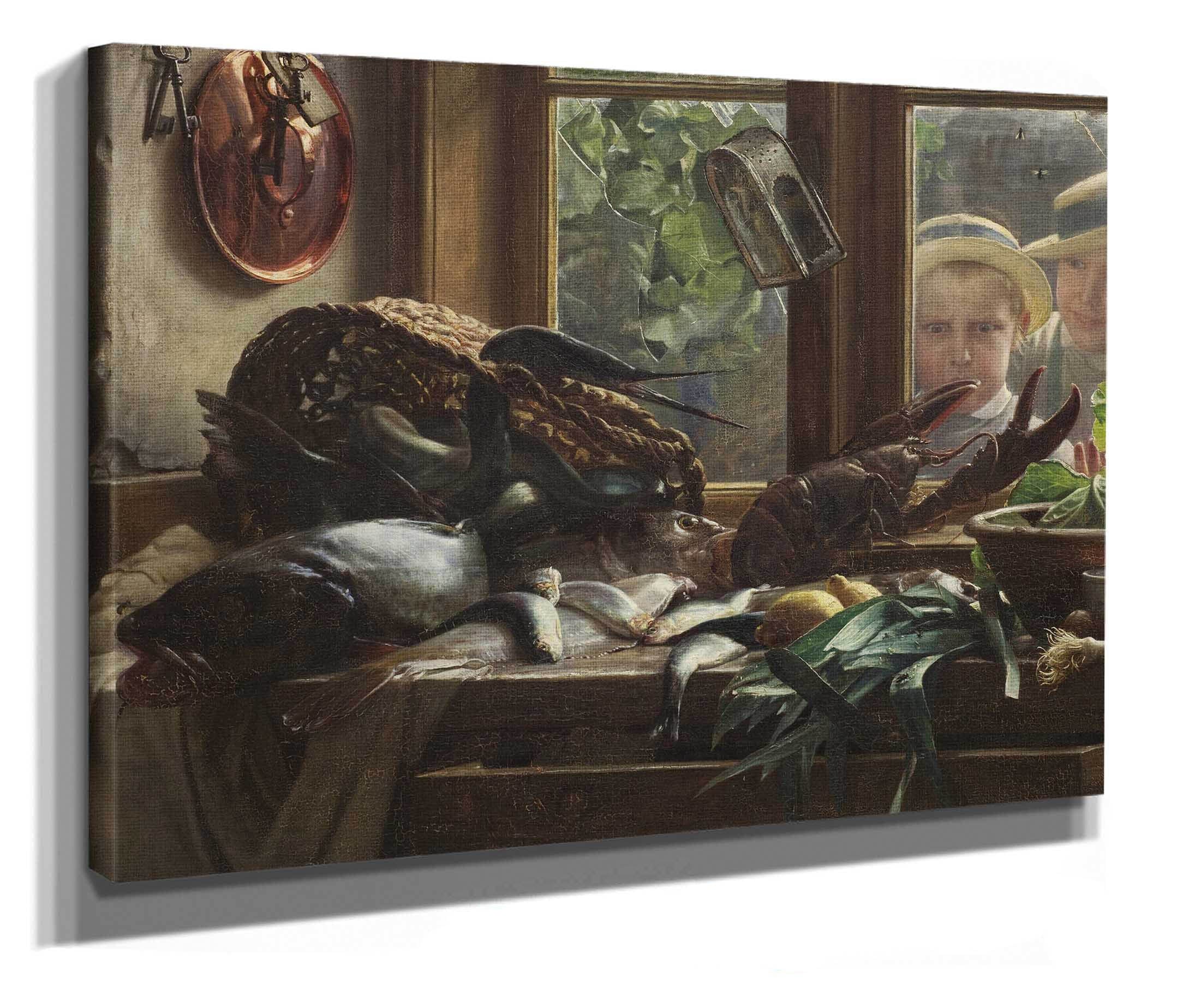 Still Life With Fish by Carl Bloch - Image 2