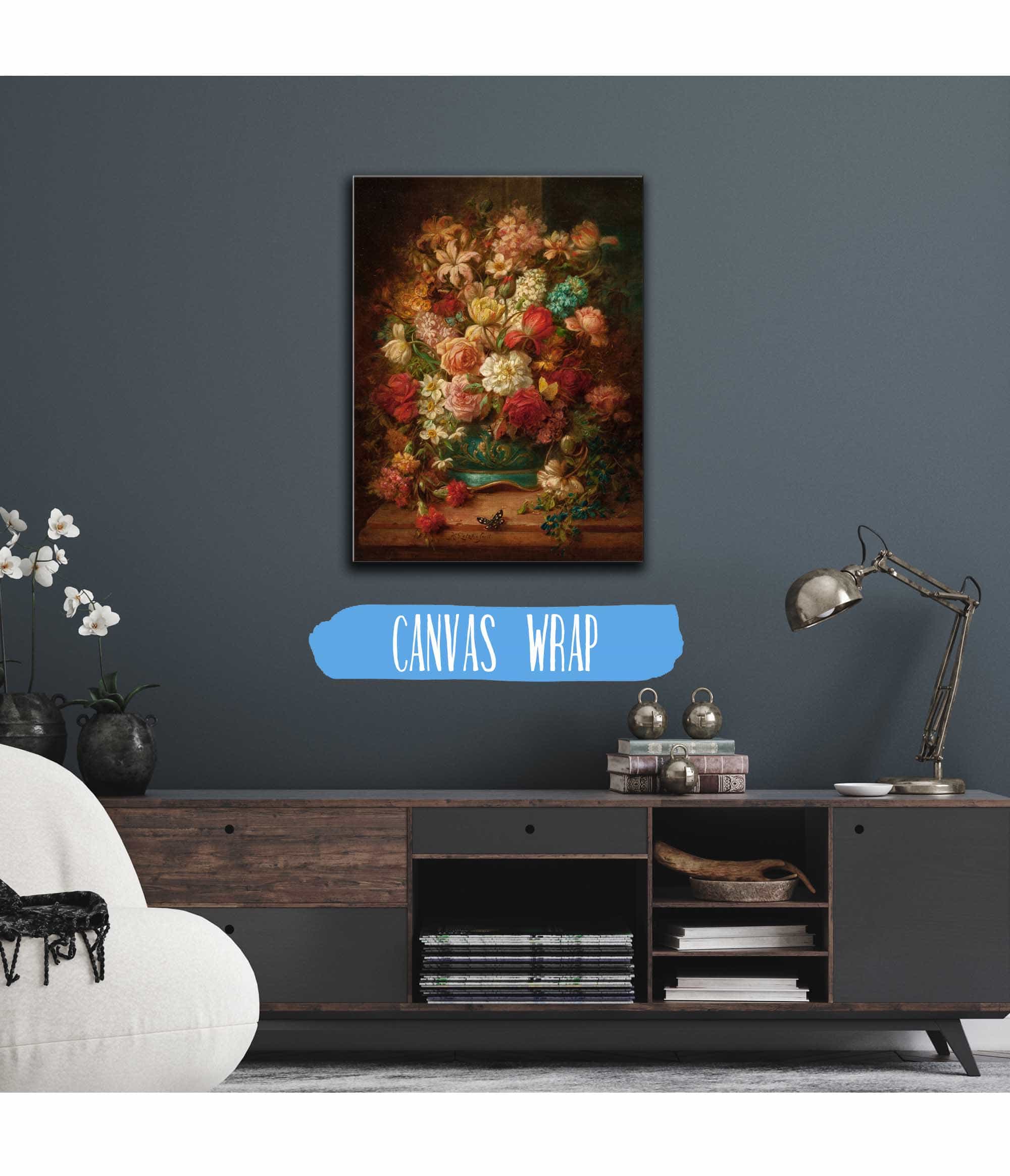 Still Life With Flowers And Butterflies by Hans Zatzka - Image 3