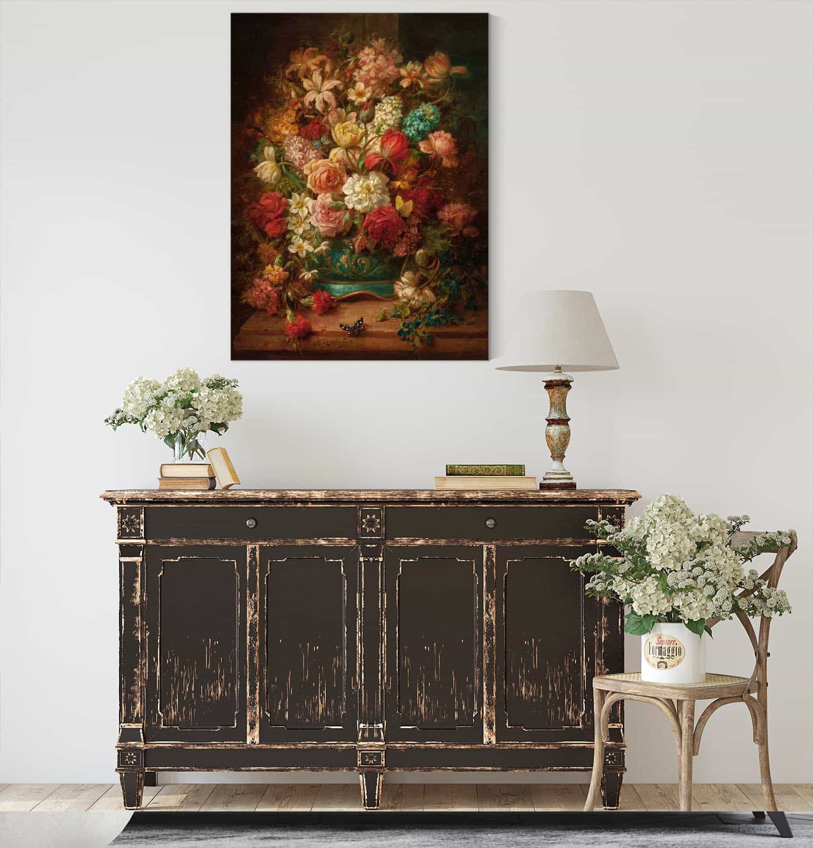 Still Life With Flowers And Butterflies by Hans Zatzka - Image 4