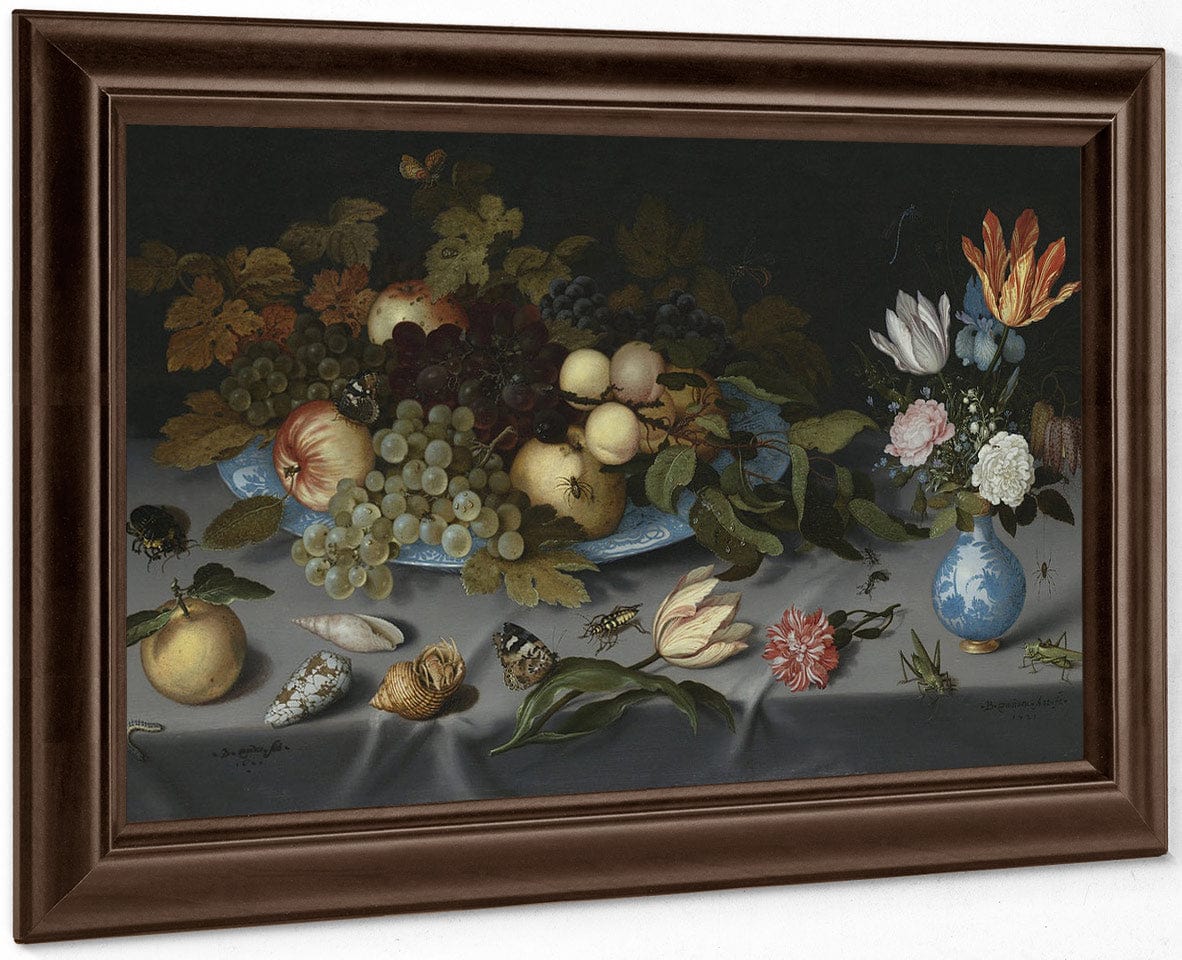 Still Life With Fruits And Flowers By Balthasar Van Der Ast - Image 6