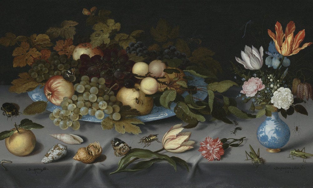Still Life With Fruits And Flowers By Balthasar Van Der Ast - Image 7