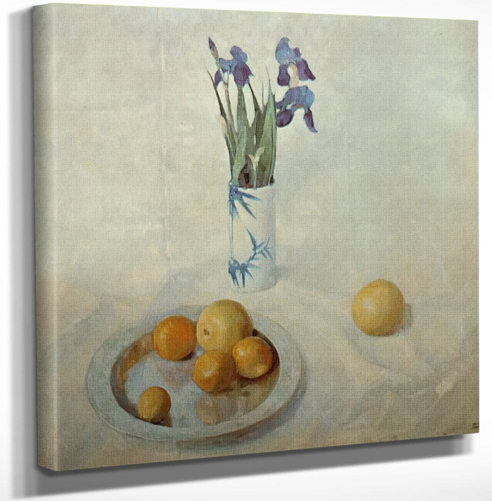Still Life With Iris And Oranges By NC Wyeth