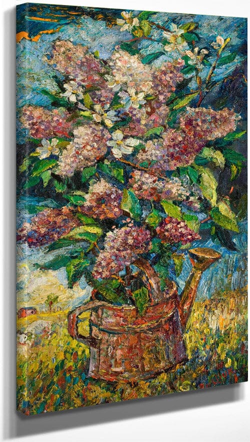 Still Life With Lilacs In A Landscape By David Cox - Image 3
