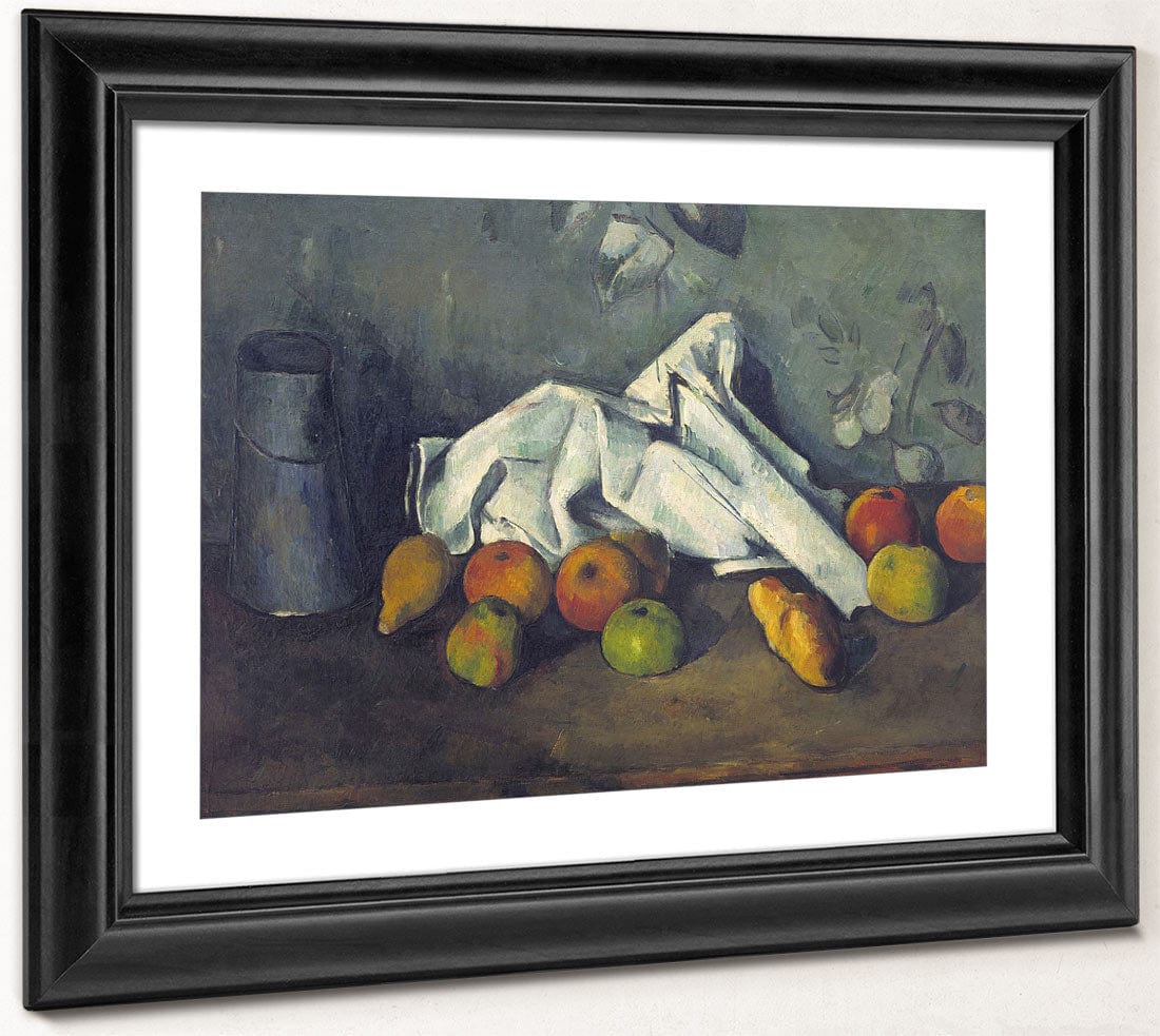 Still Life With Milk Can And Apples By Paul Cezanne - Image 4