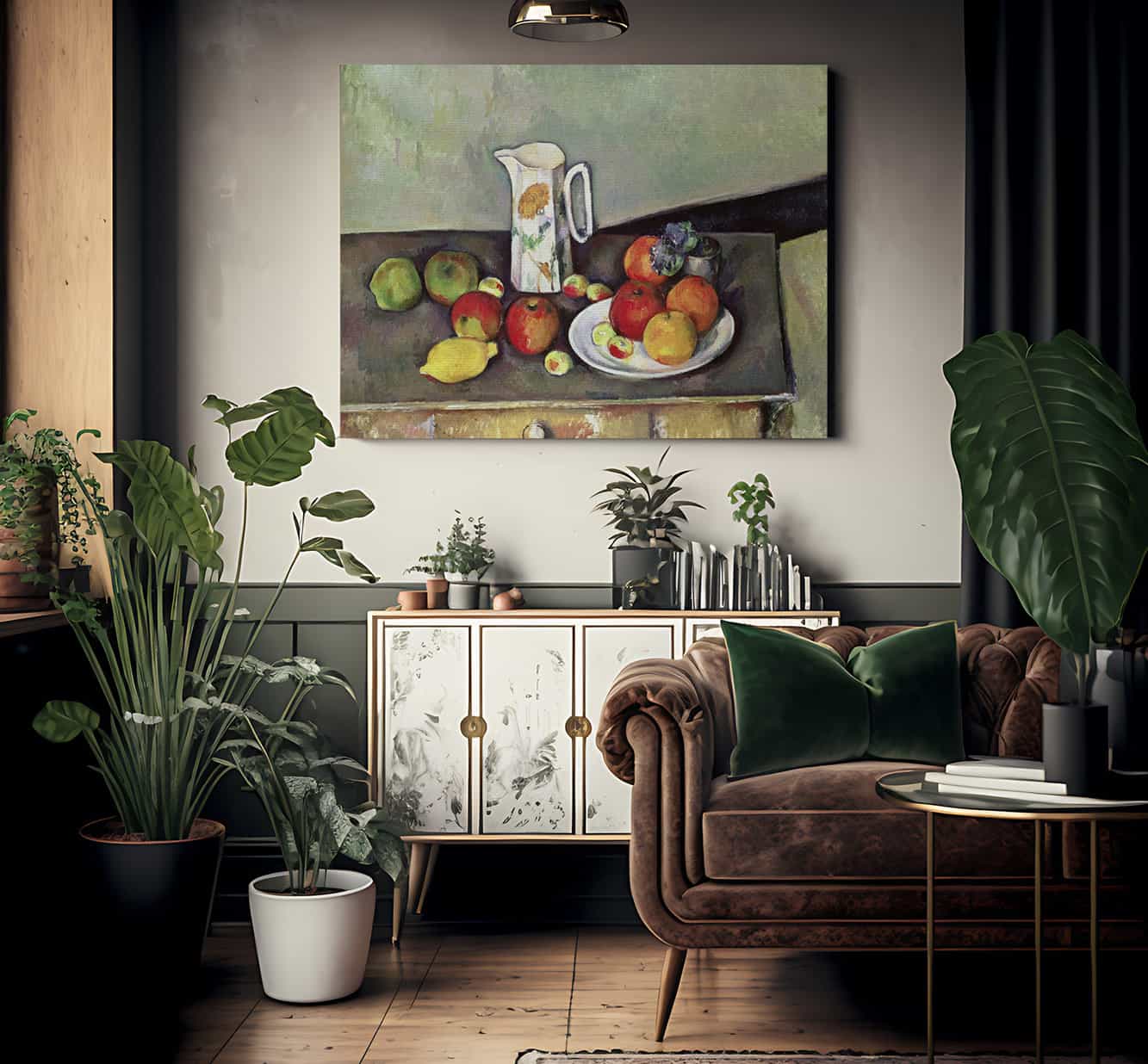 Still Life With Milk Jug And Fruit 1 By Paul Cezanne - Image 2