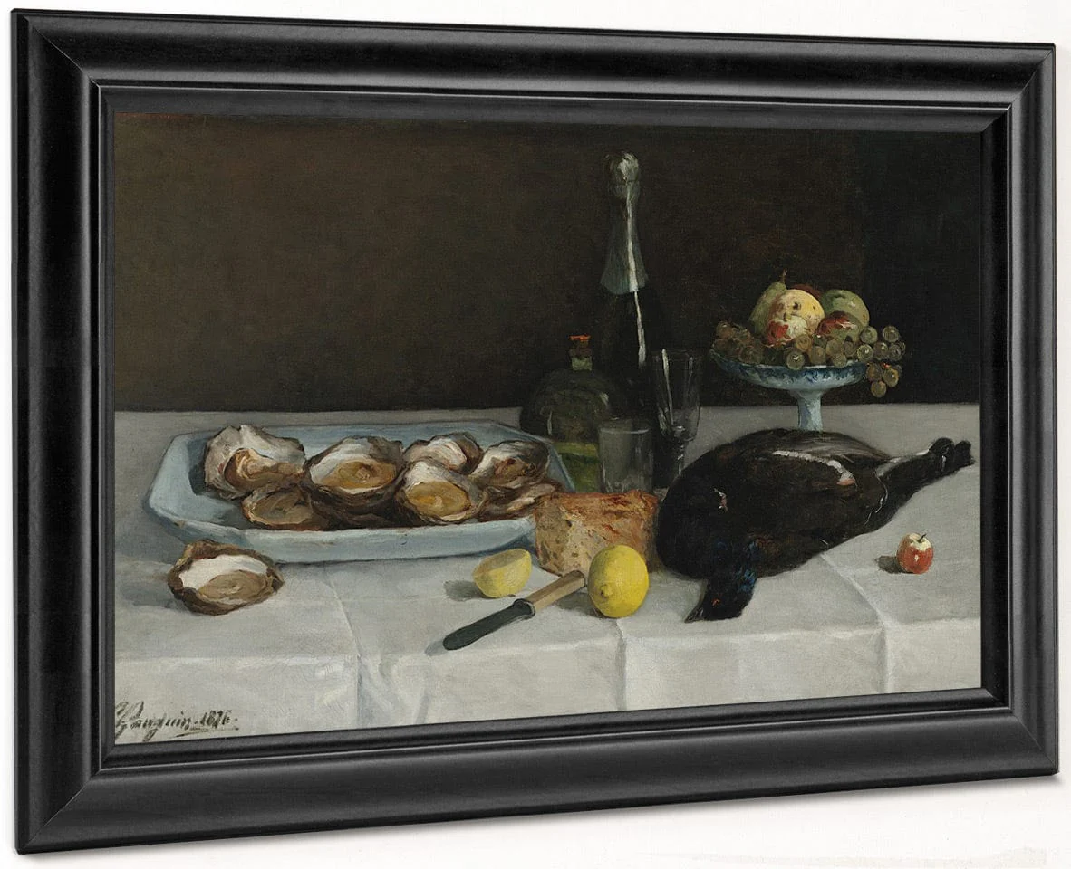 Still Life With Oysters By Eugene Henri Paul Gauguin - Image 8