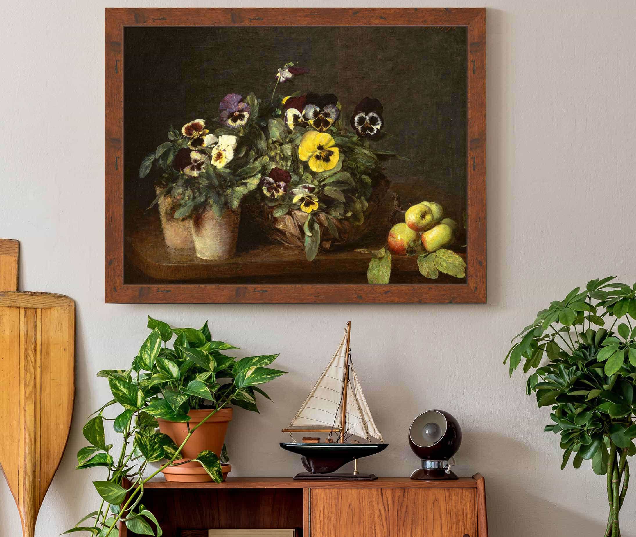 Still Life With Pansies  by Henri Fantin Latour - Image 3