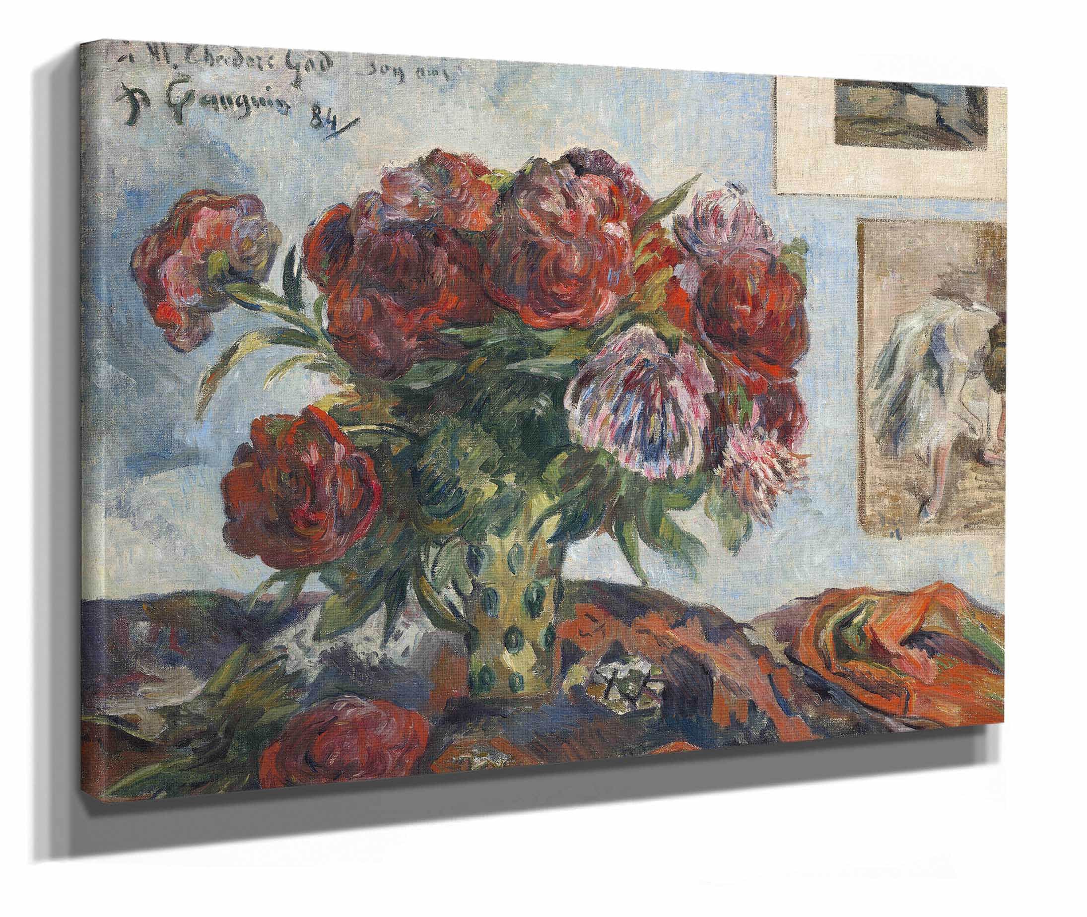 Still Life With Peonies by Paul Gauguin - Image 2