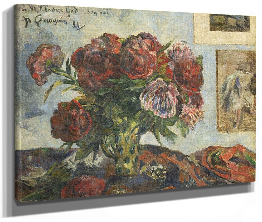Still Life With Peonies By Paul Gauguin