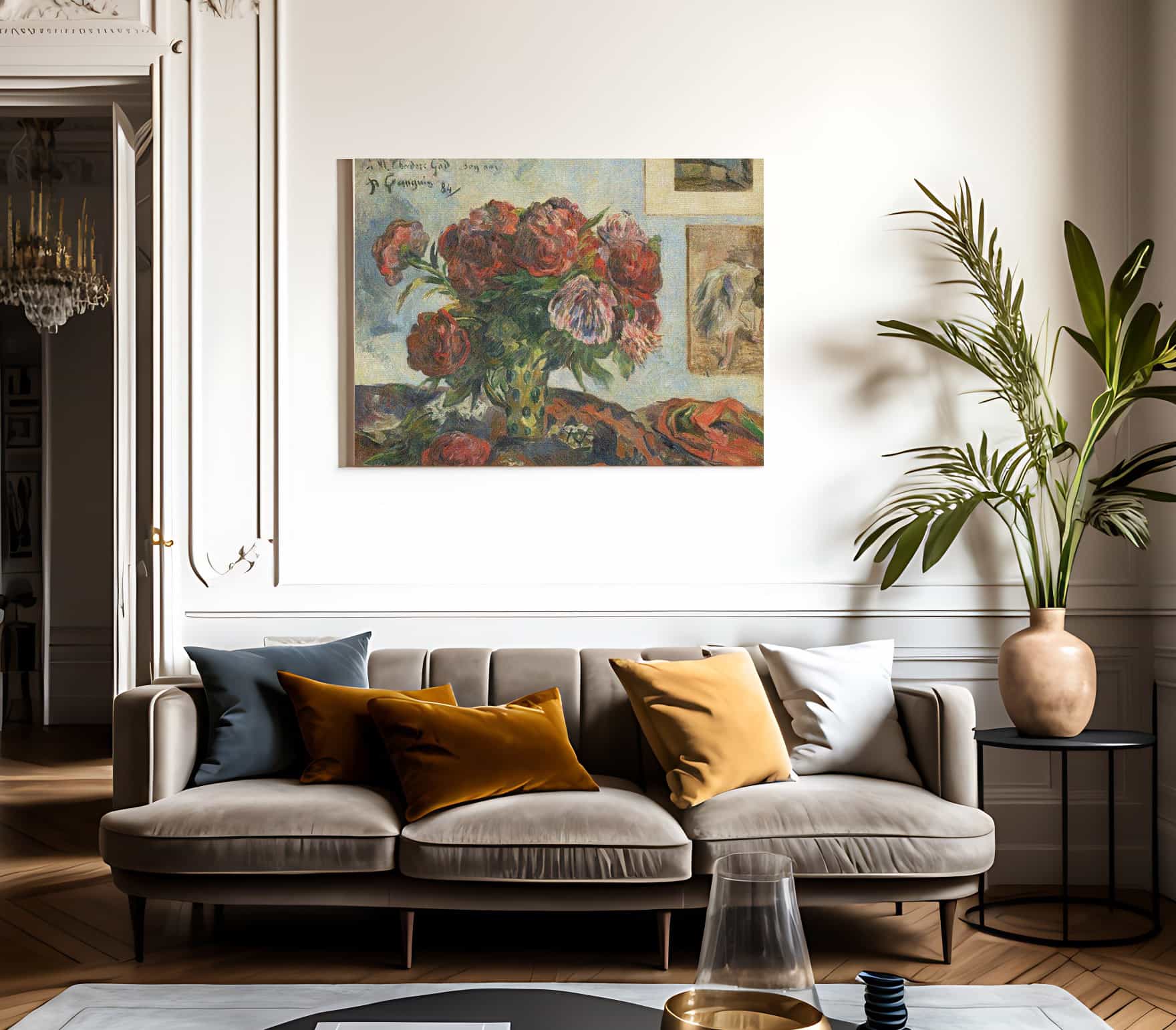 Still Life With Peonies By Paul Gauguin - Image 3