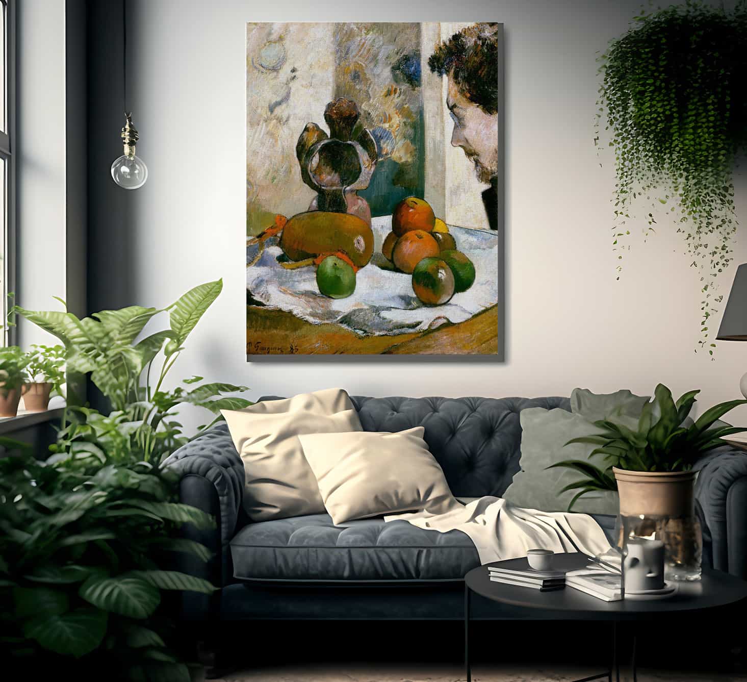 Still Life With Profile Of Laval By Paul Gauguin - Image 2