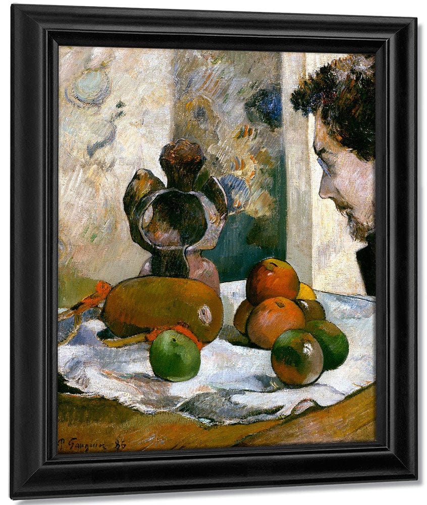 Still Life With Profile Of Laval By Paul Gauguin - Image 7