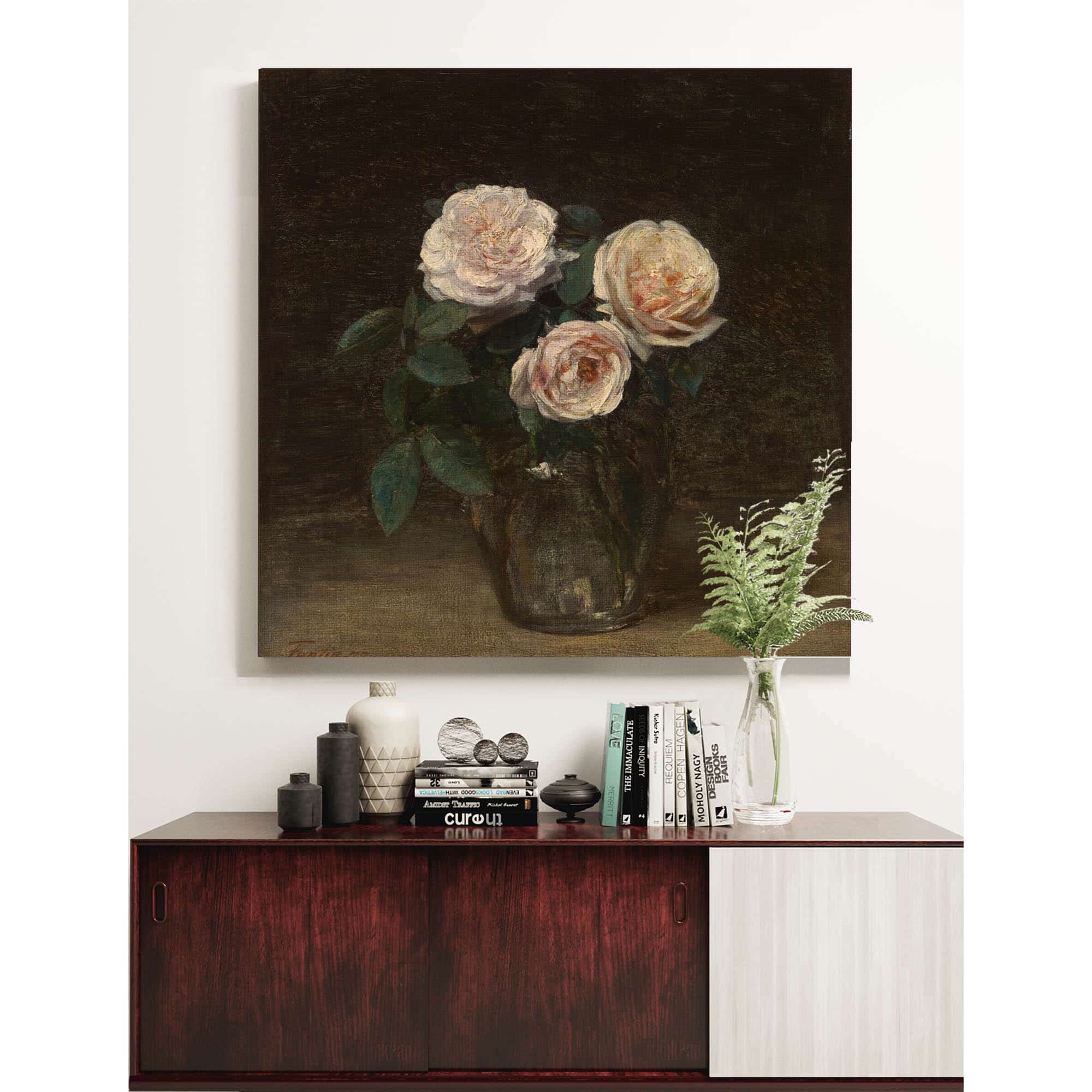 Still Life With Roses by Henri Fantin Latour - Image 4