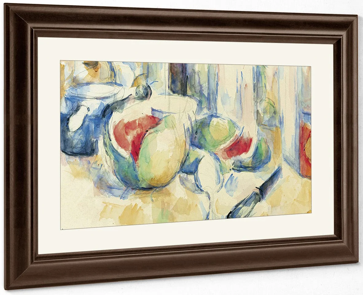 Still Life With Sliced Open Watermelon By Paul Cezanne - Image 5