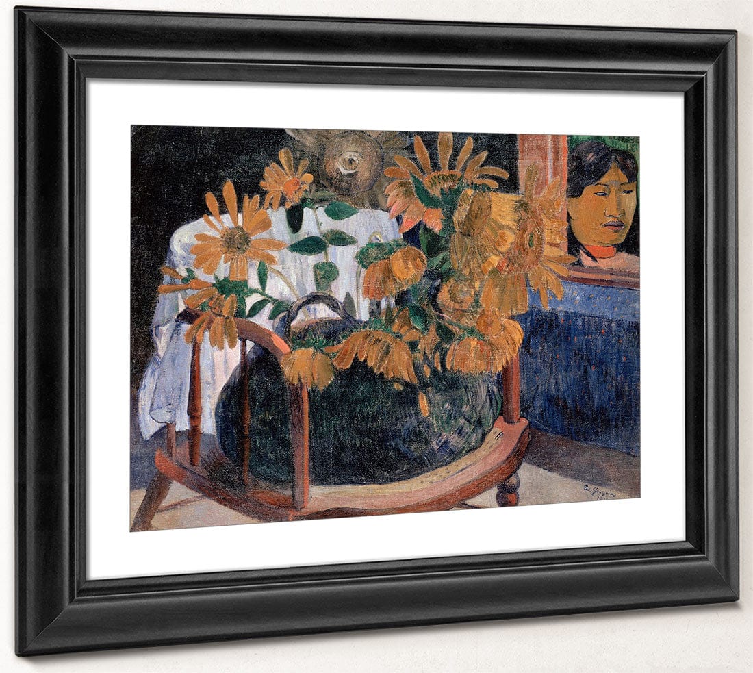 Still Life With Sunflowers On An Armchair By Paul Gauguin - Image 2